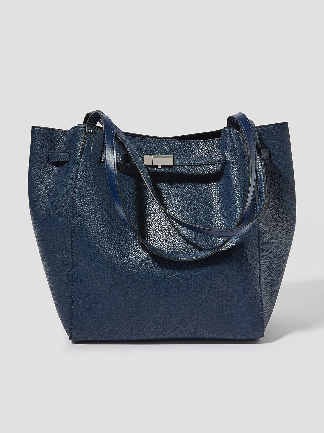 undefined Kate Strap Detail Tote Bag - Navy
