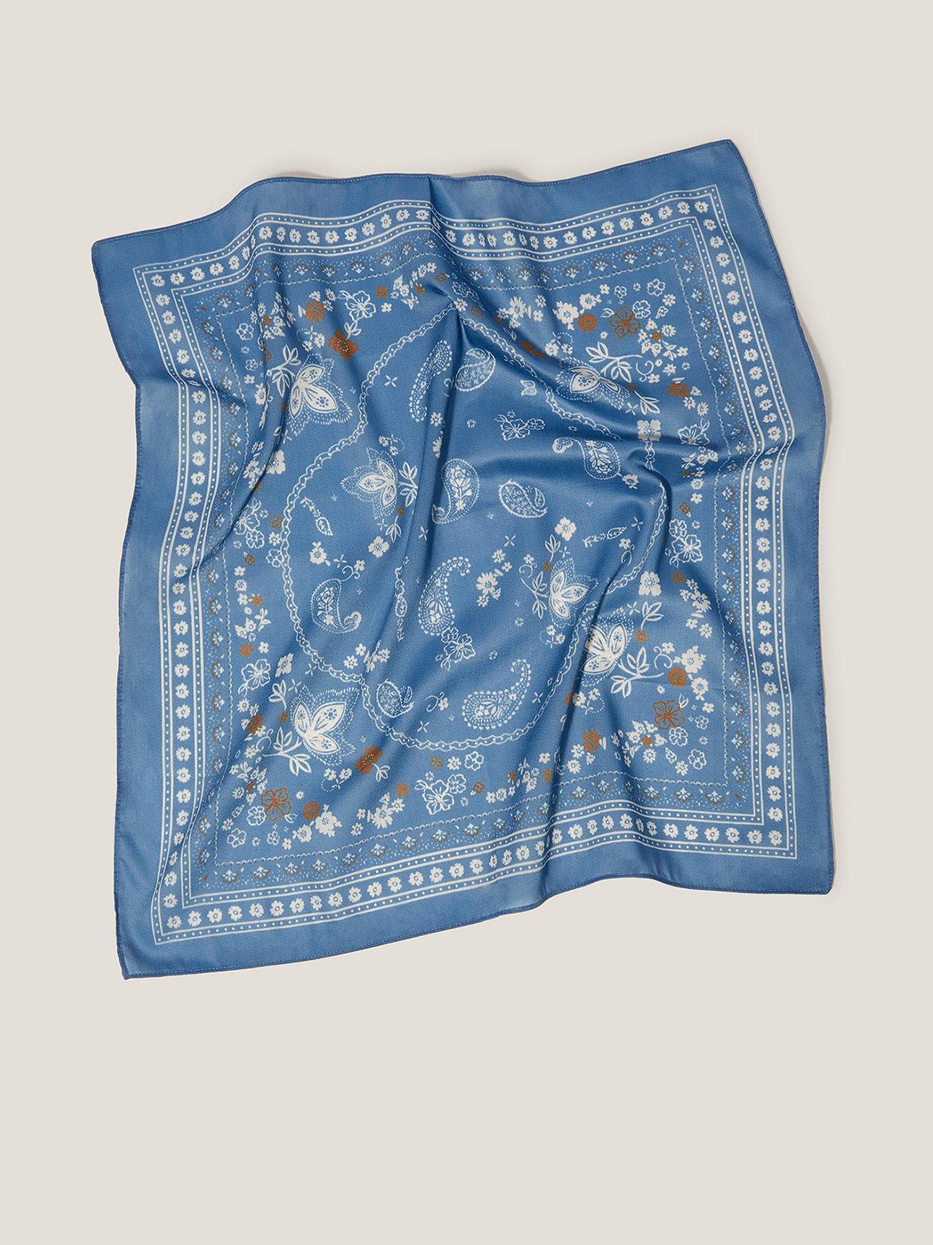 undefined Mandy Tie Neck Bandana - Blue