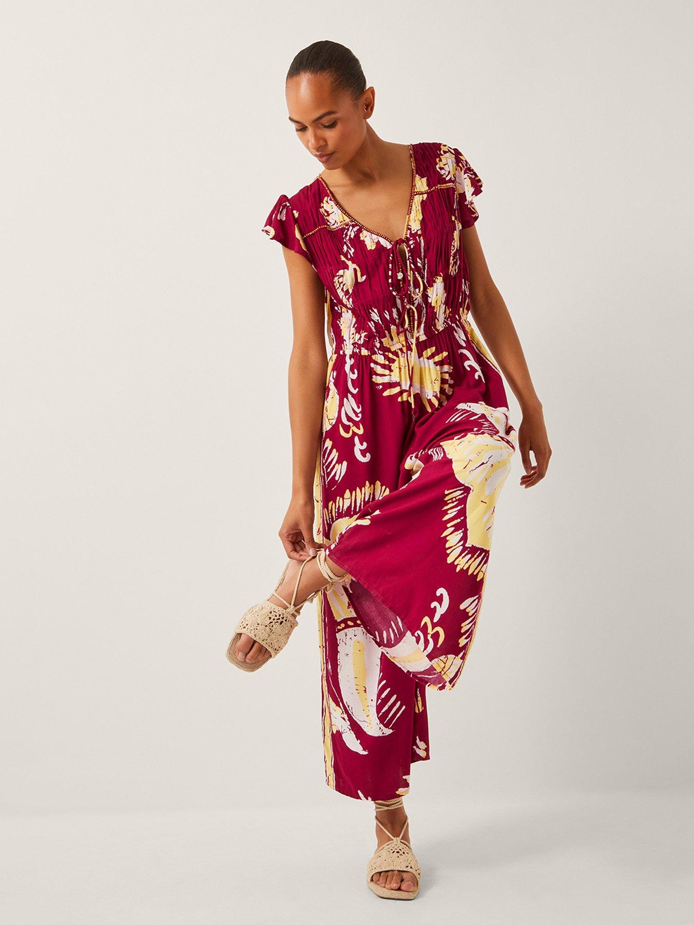undefined Amisha Jumpsuit - Burgundy