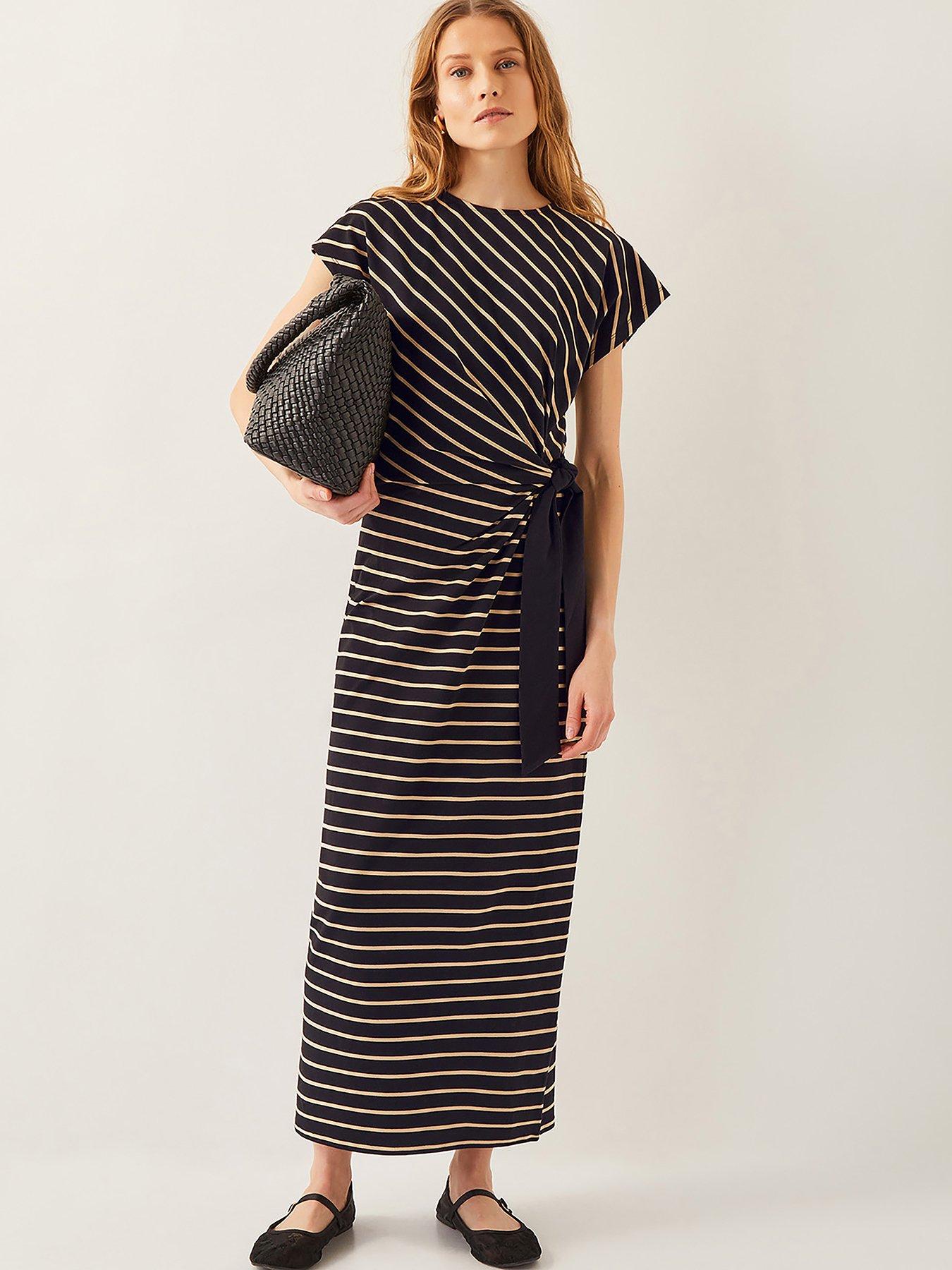 monsoon-sanya-stripe-jersey-dress-black
