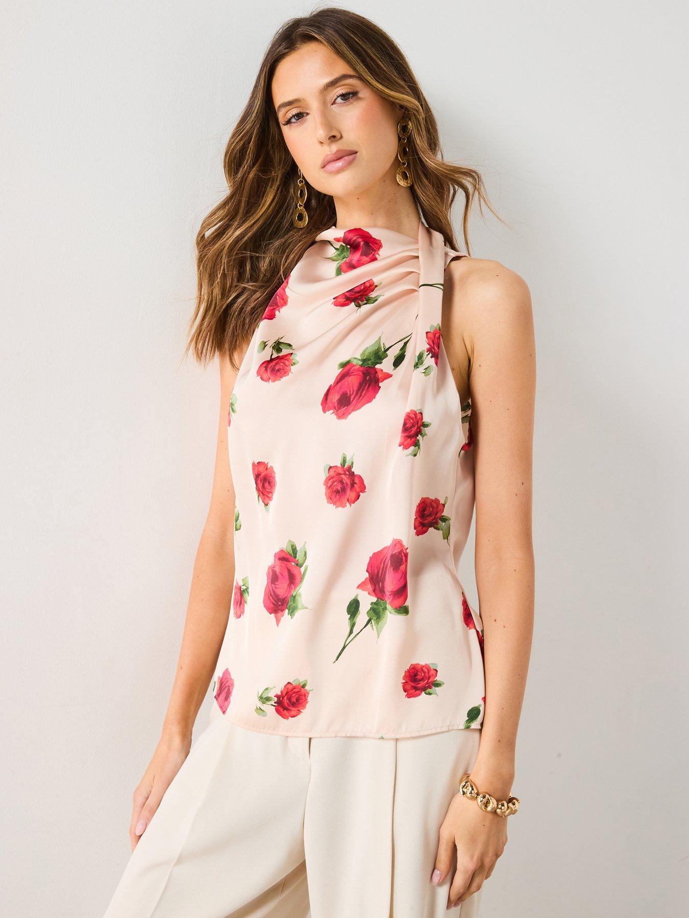 mango-floral-satin-blouse-cream