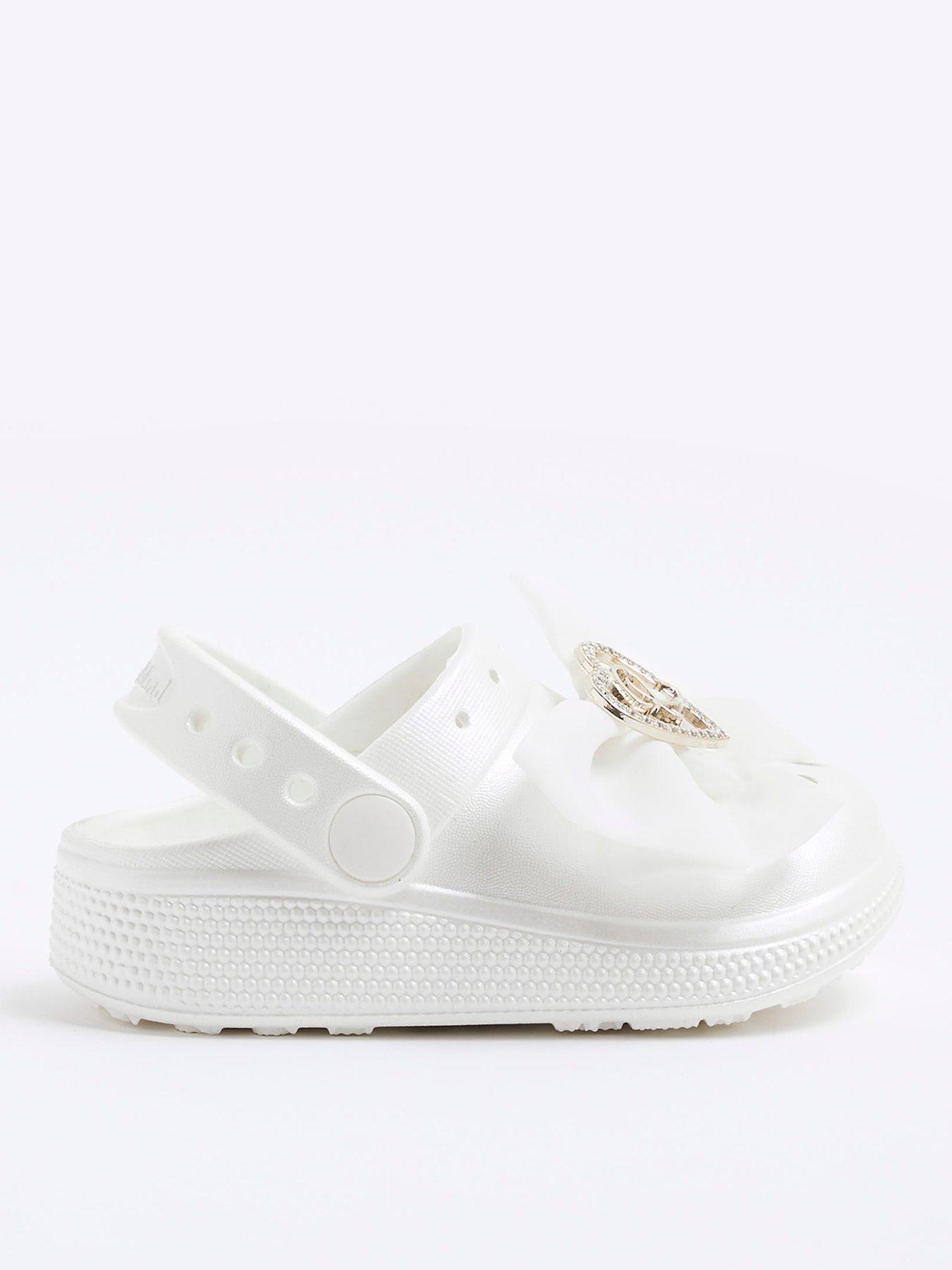  image of river-island-mini-mini-girls-moulded-clog-cream