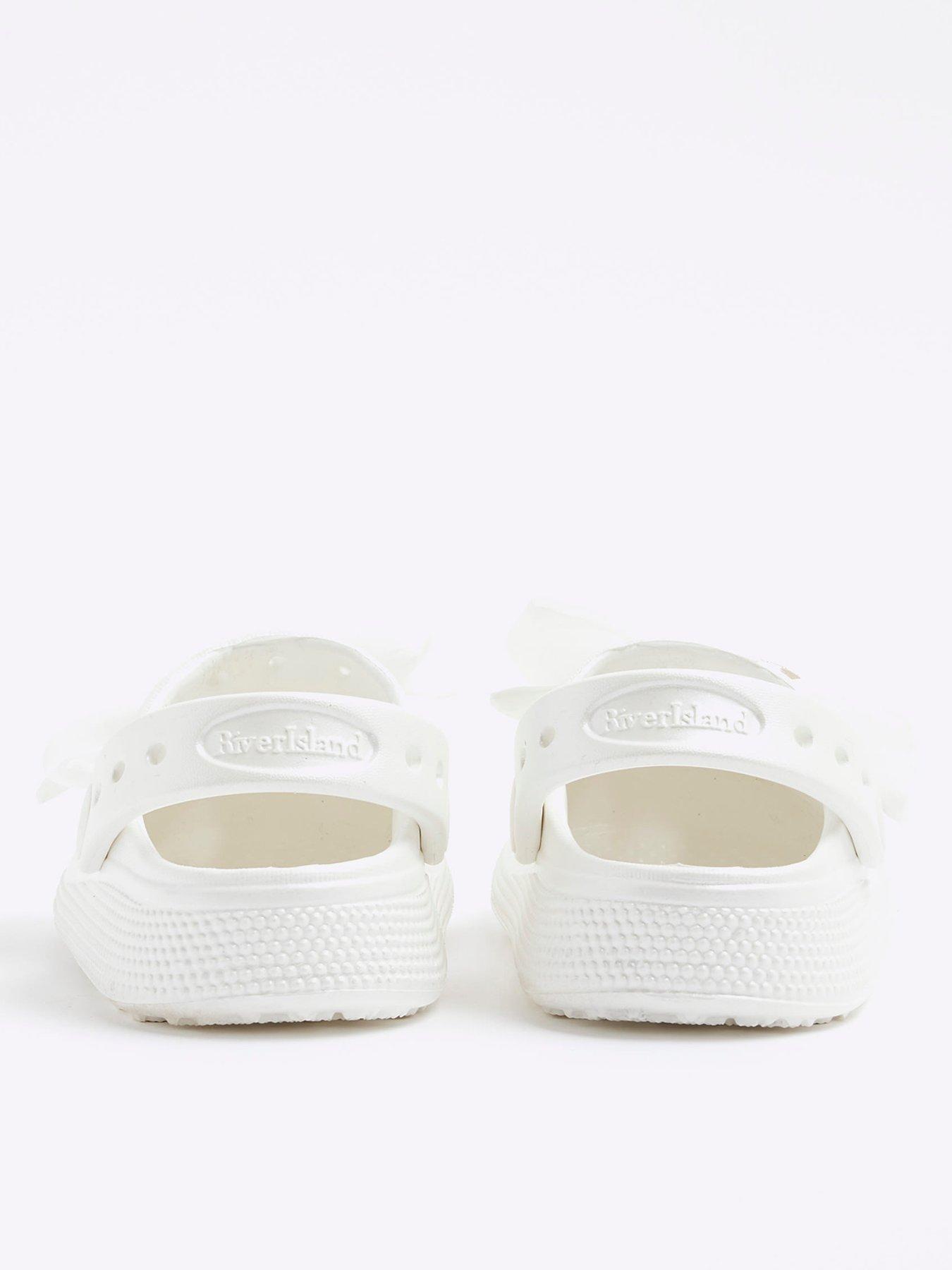  image of river-island-mini-mini-girls-moulded-clog-cream