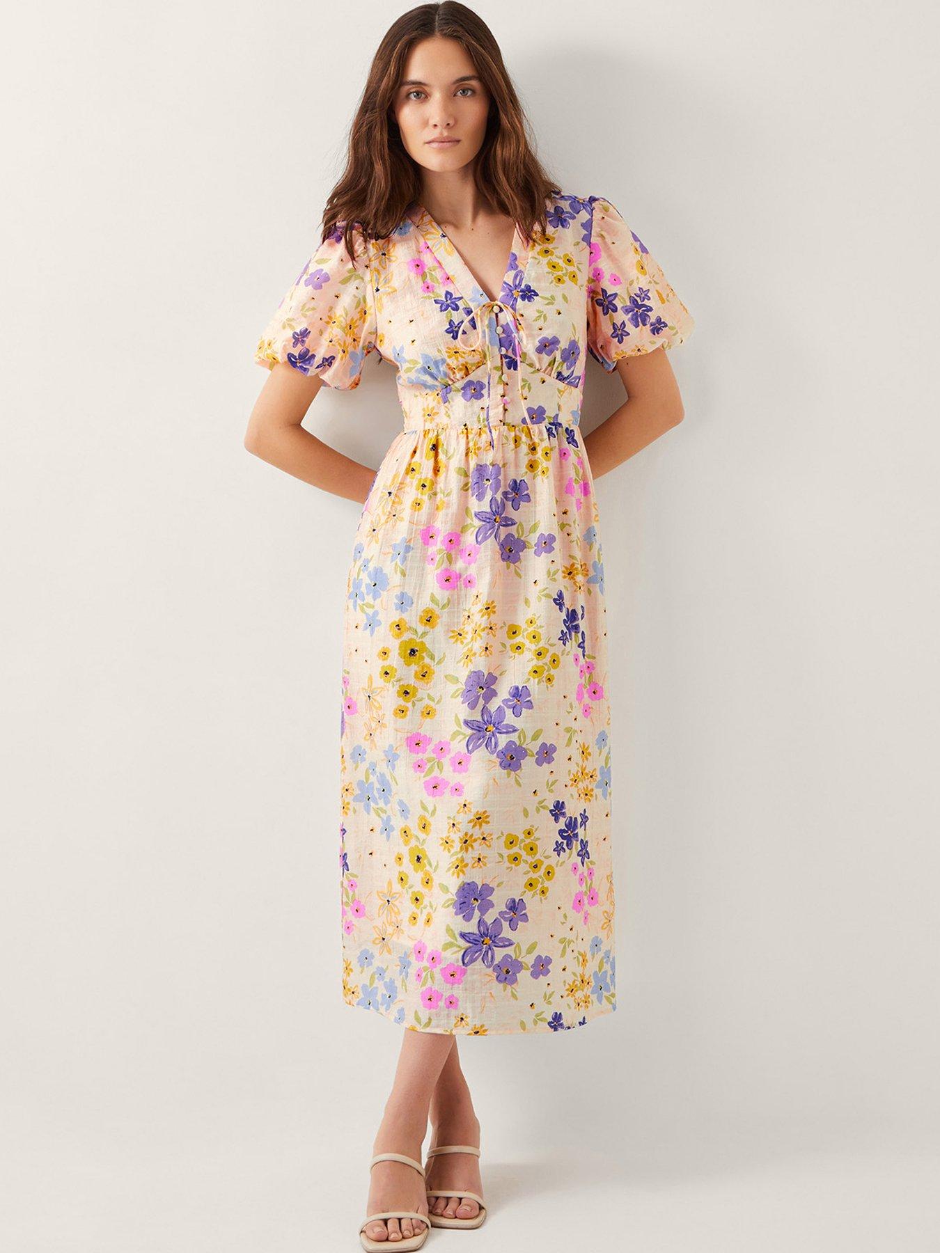 undefined Madeline Floral Dress - Ivory