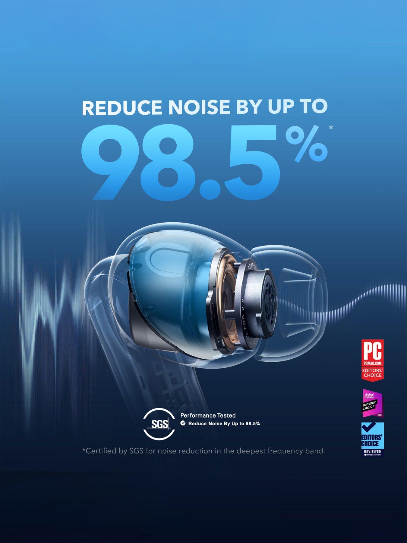 Image 3 of 7 of Soundcore Liberty 4 Wireless Noise Cancelling Earbuds, White