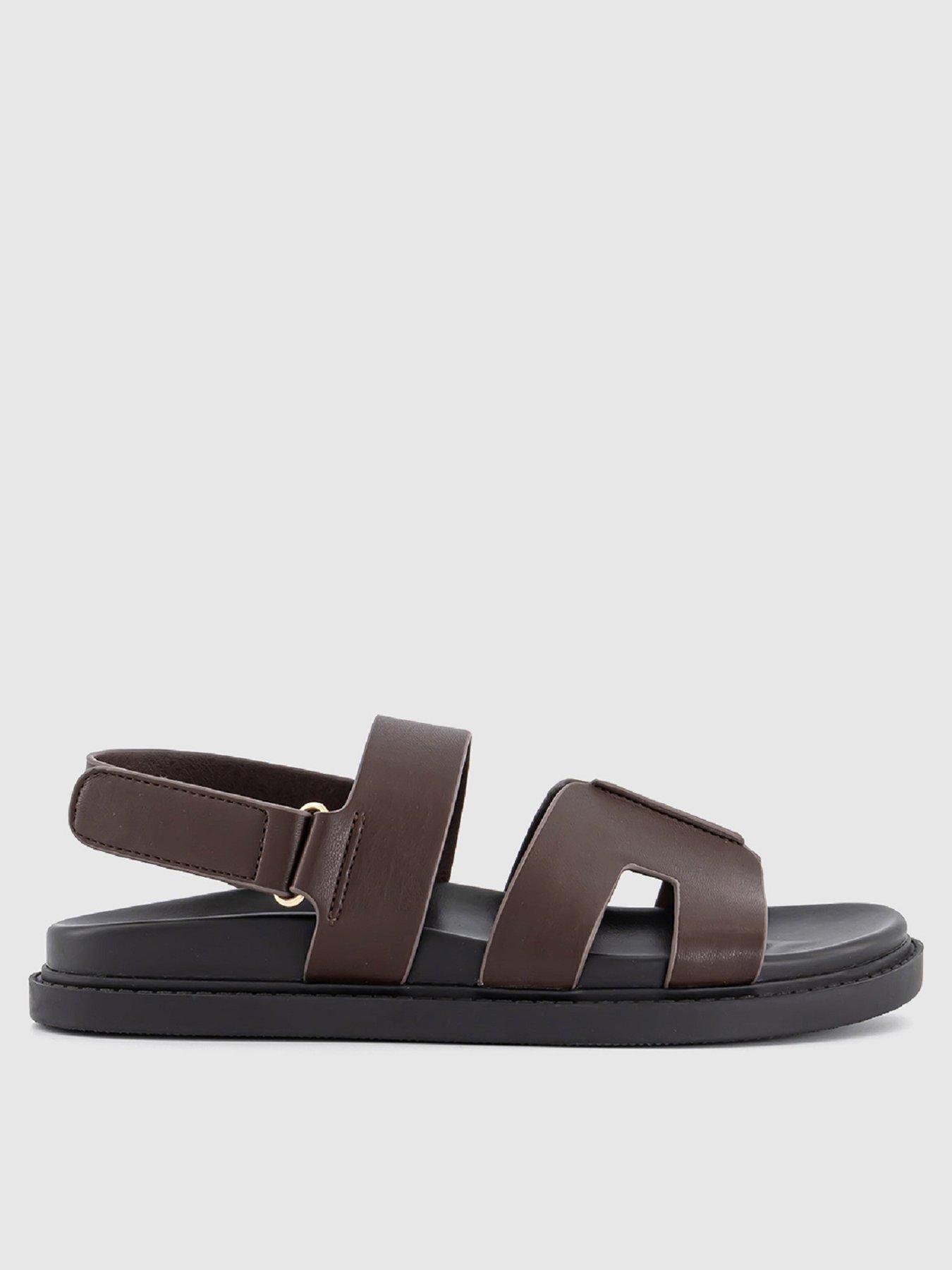 OFFICE Footbeds with Back Strap - Brown