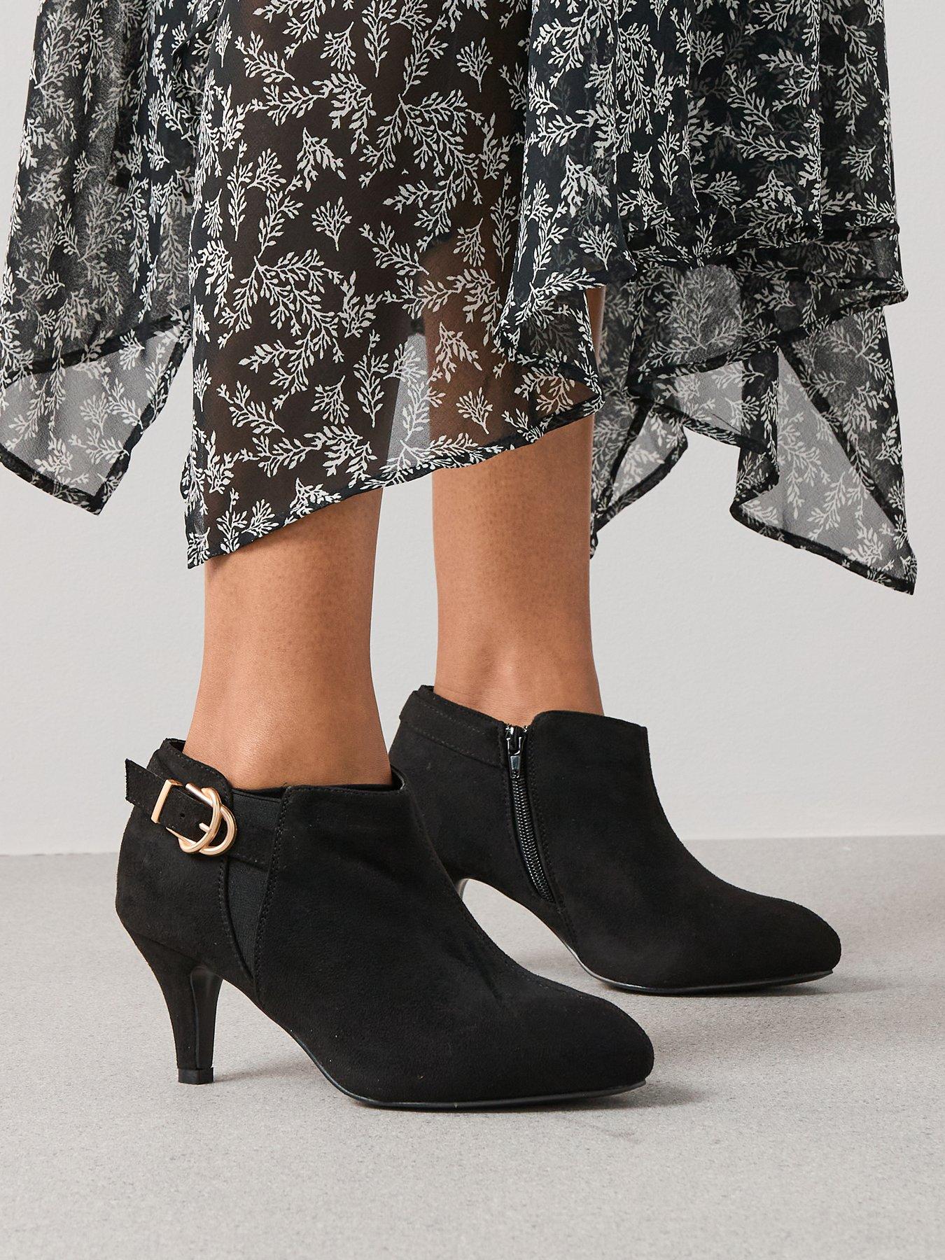 V by Very Extra Wide Fit Shoe Boots - Black