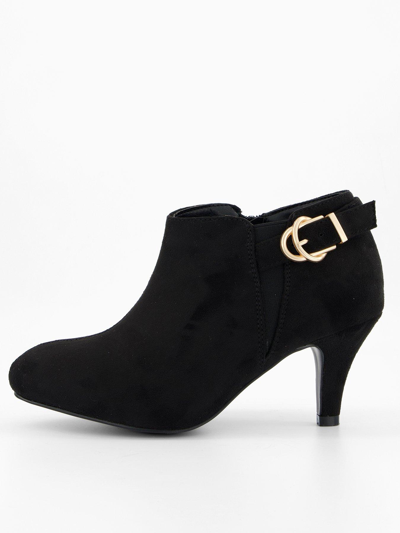 Image 2 of 7 of V by Very Extra Wide Fit Shoe Boots - Black