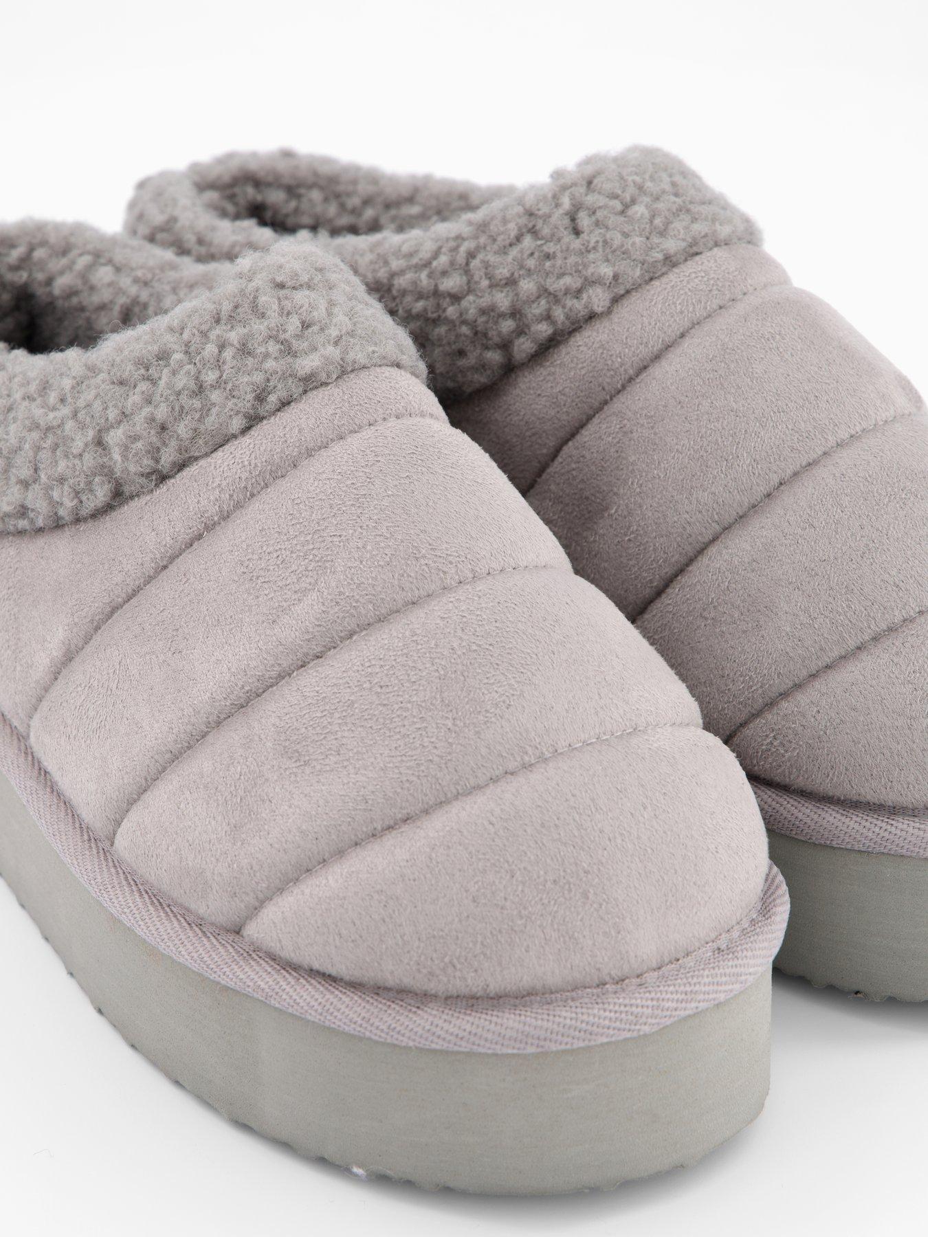 Image 6 of 7 of V by Very Flatform Slippers - Grey