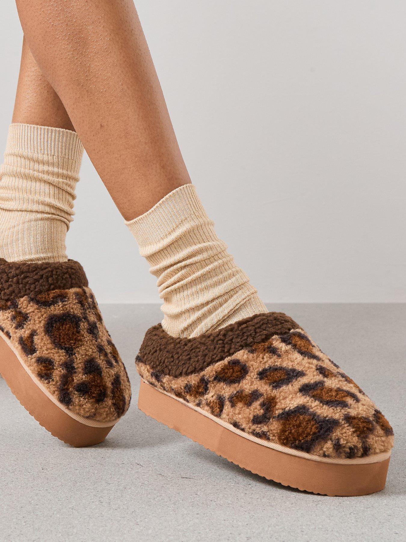 V by Very Flatform Slippers - Brown