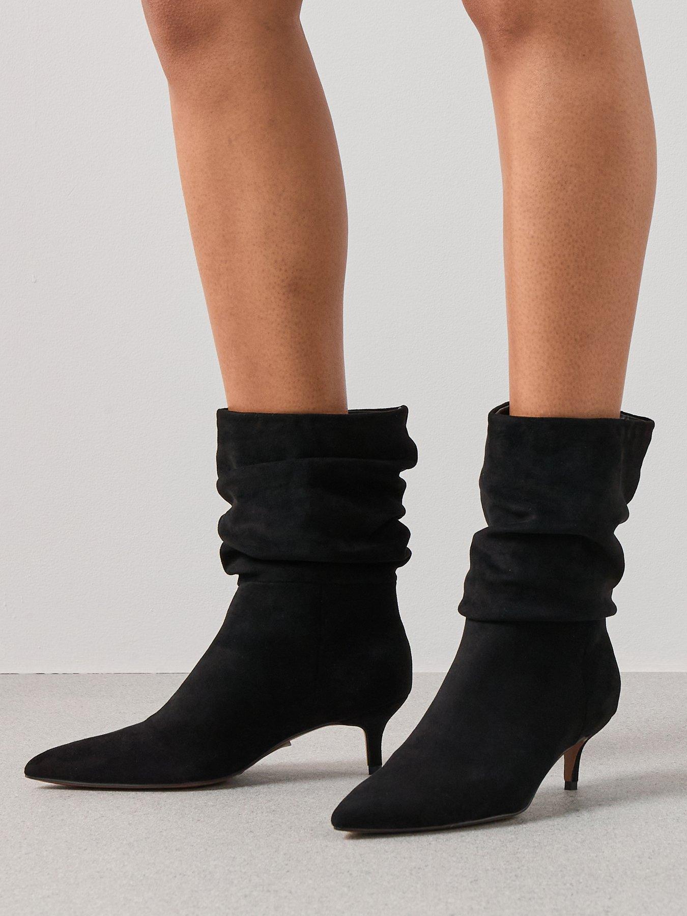 undefined Slouch Calf Boot - Black
