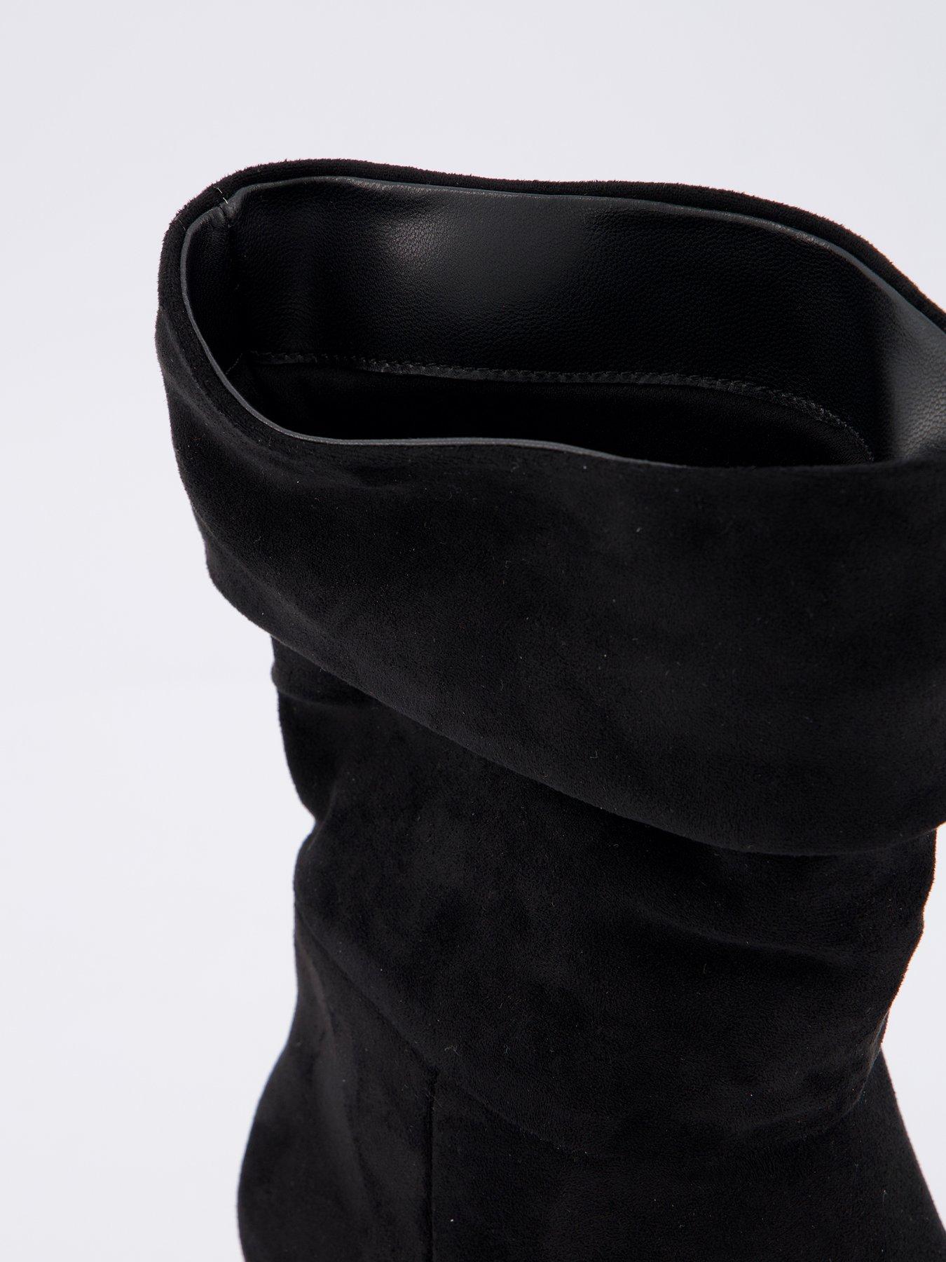 Image 6 of 7 of The Very Collection Slouch Calf Boot - Black