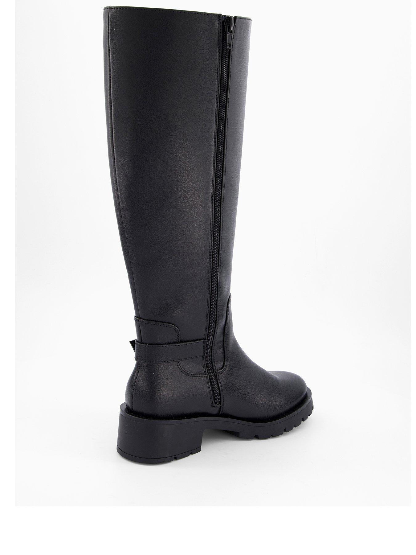 Image 4 of 8 of The Very Collection Buckle Knee High Boot - Black