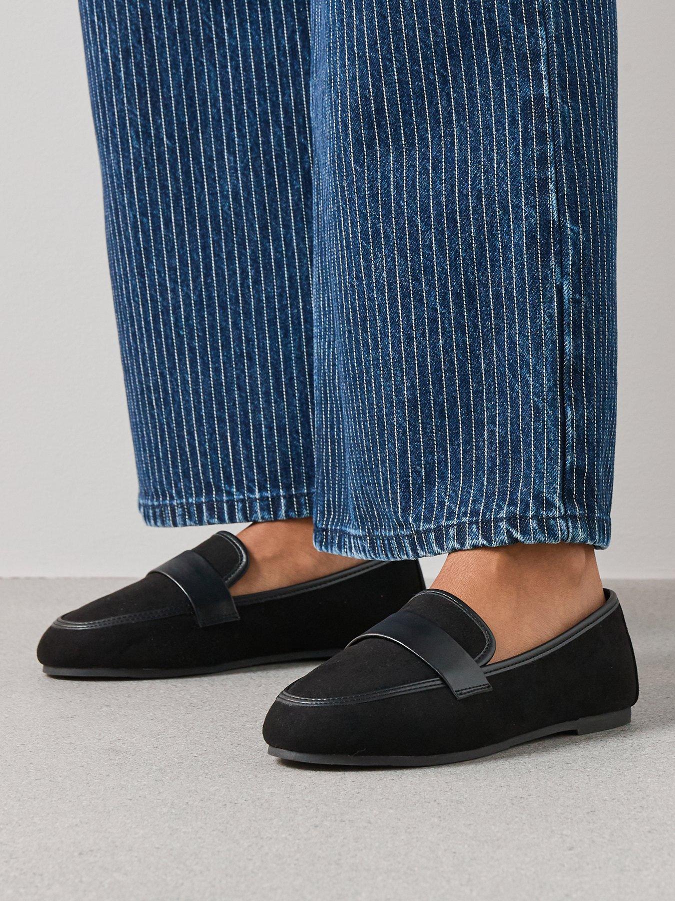 V by Very Extra Wide Fit Loafer - Black