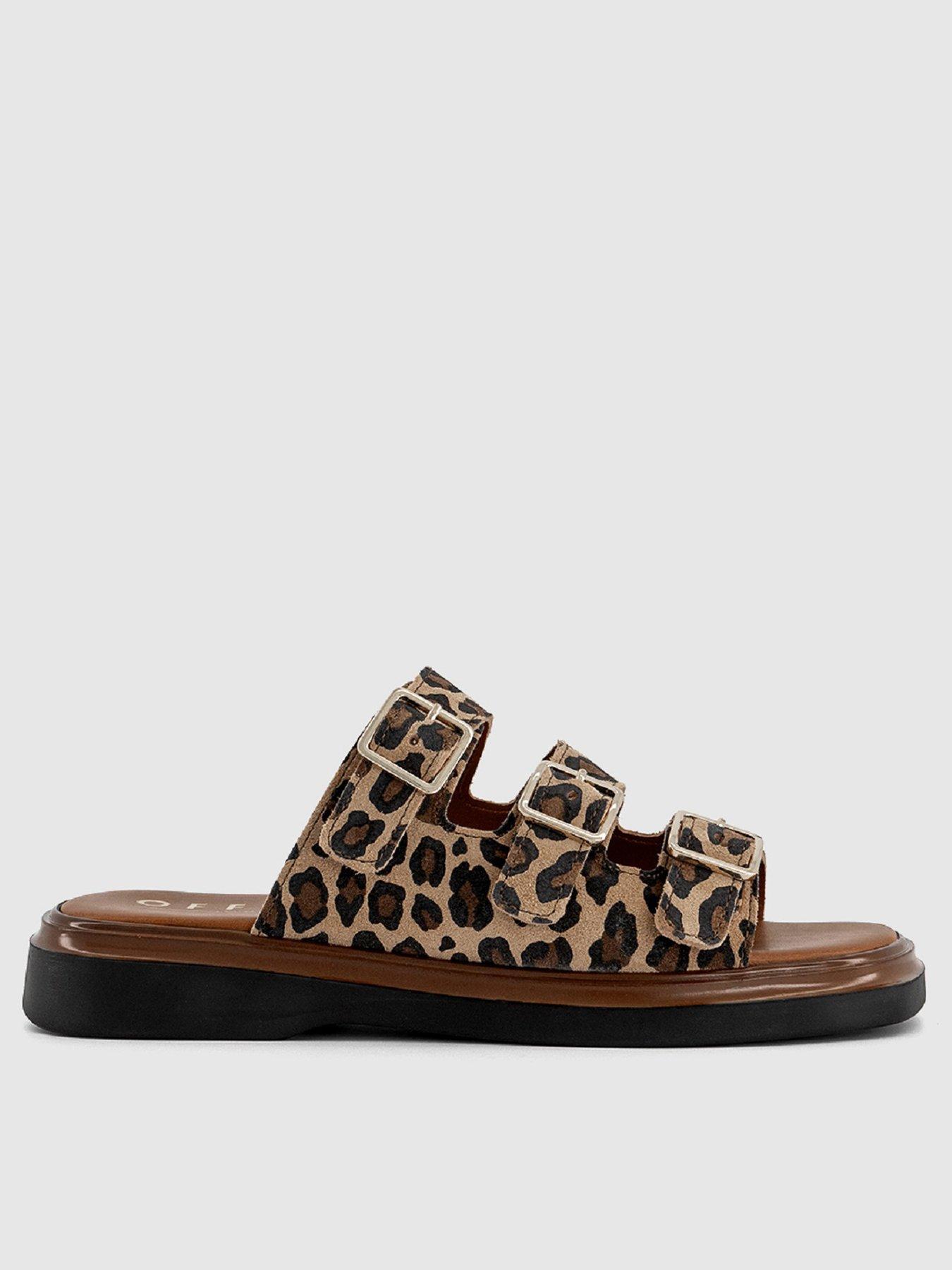 undefined Savana Triple Strap Sandals - Leopard