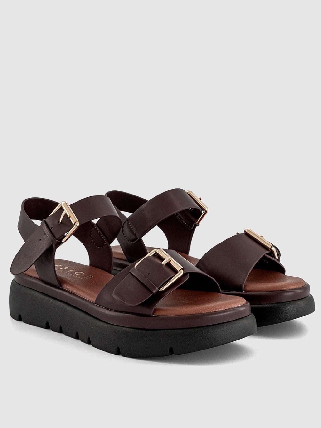  image of office-sage-buckle-chunky-sandal-brown