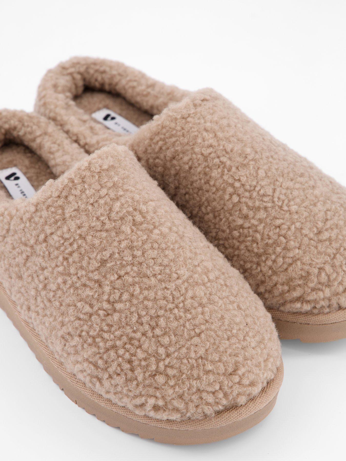 Image 6 of 7 of V by Very Borg Mule Slippers - Brown