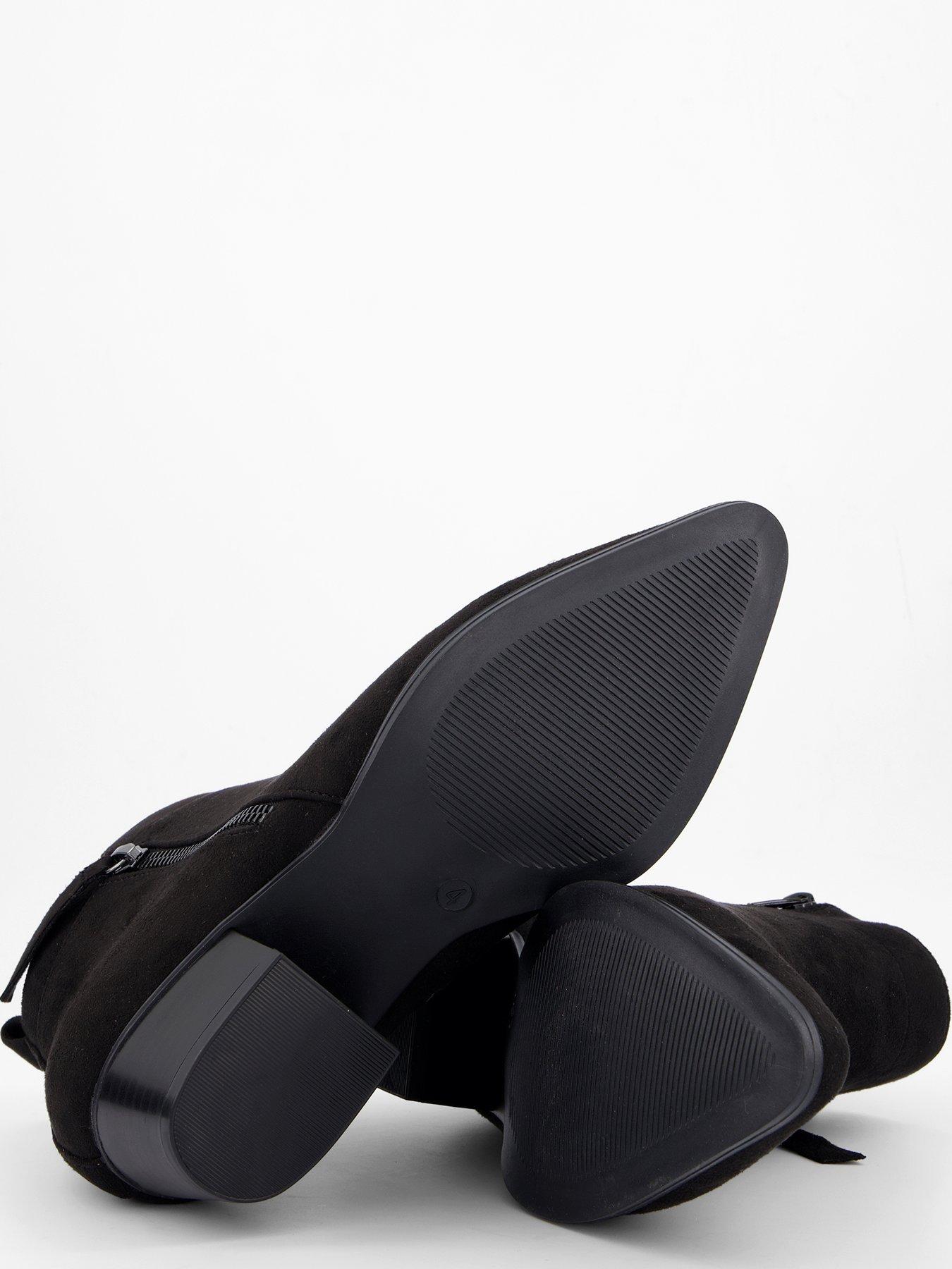Image 5 of 7 of V by Very Wide Fit Western Ankle Boot - Black