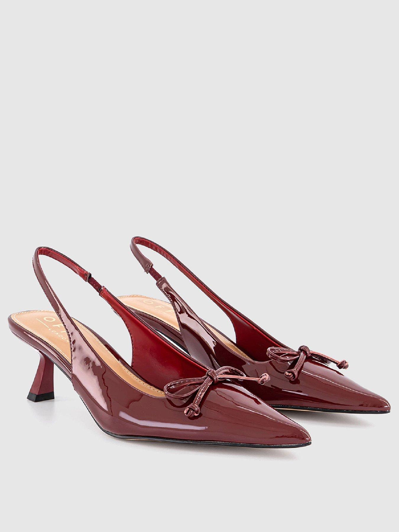 stillFront image of office-martha-slingback-kitten-heels-red