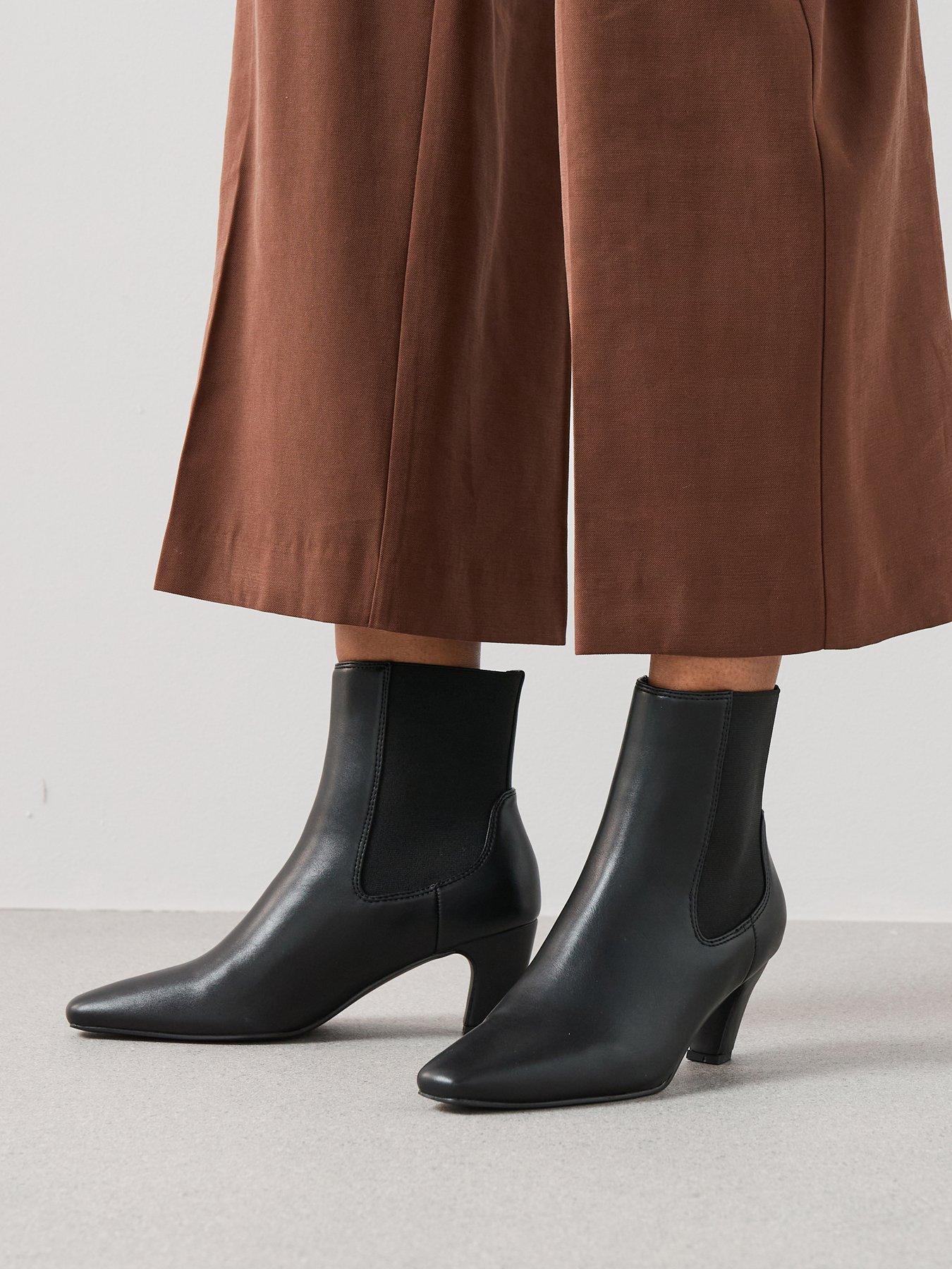 undefined Elastic Back Heeled Boot