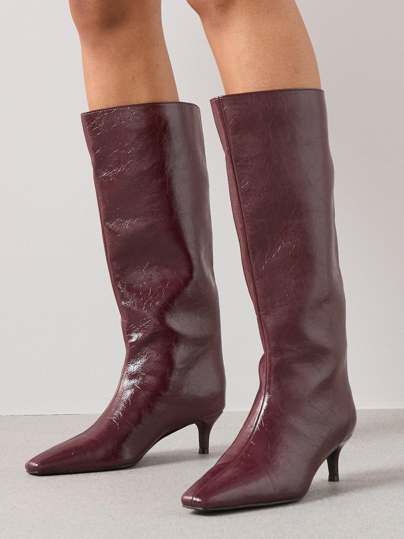 undefined Square Toe Knee High Boot