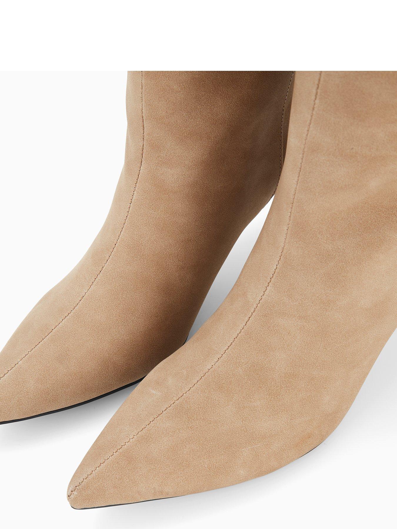 Image 5 of 7 of V by Very Micro Heel Straight Leg Knee Boot - Taupe