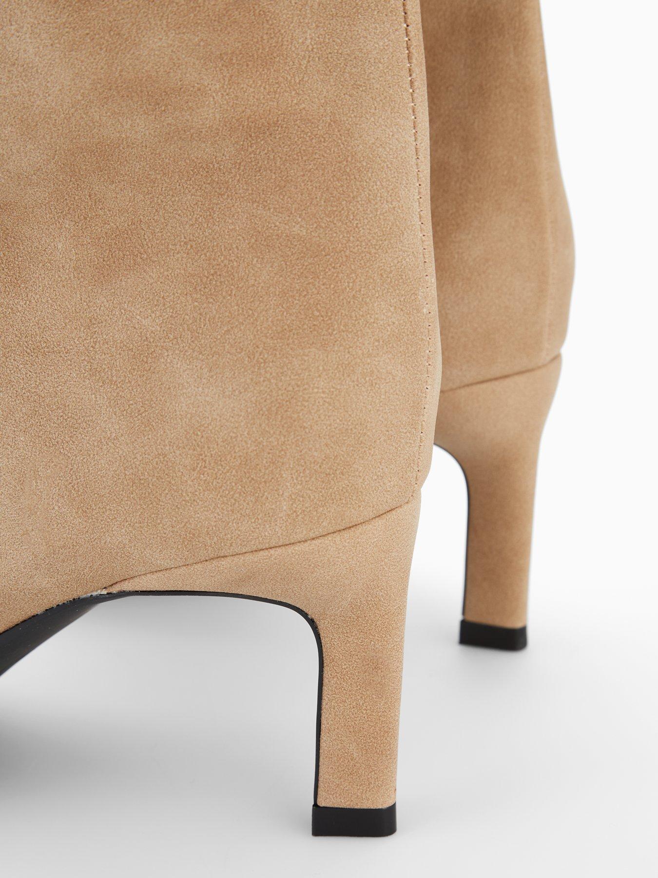 Image 7 of 7 of V by Very Micro Heel Straight Leg Knee Boot - Taupe