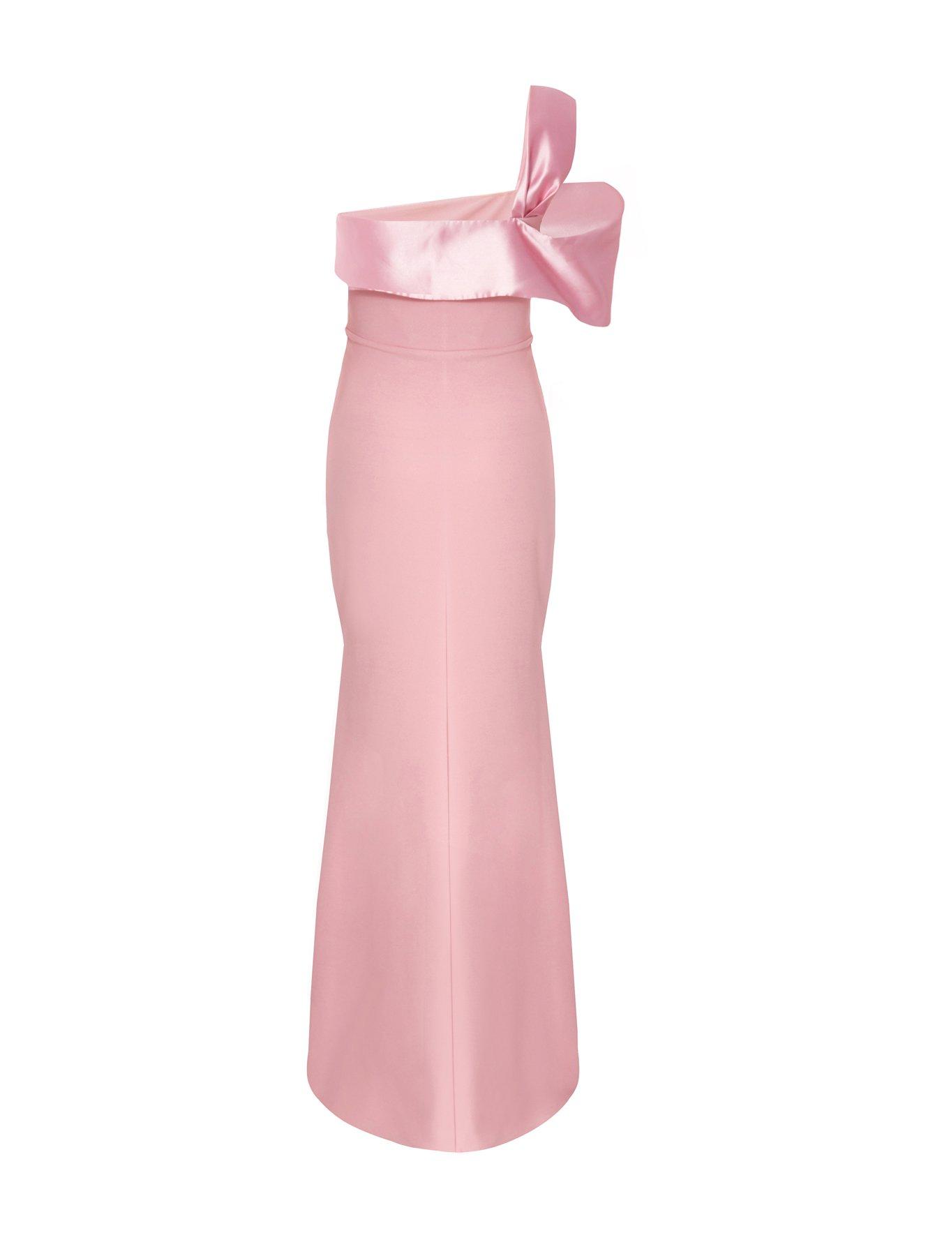  image of quiz-blush-one-shoulder-maxi-dress