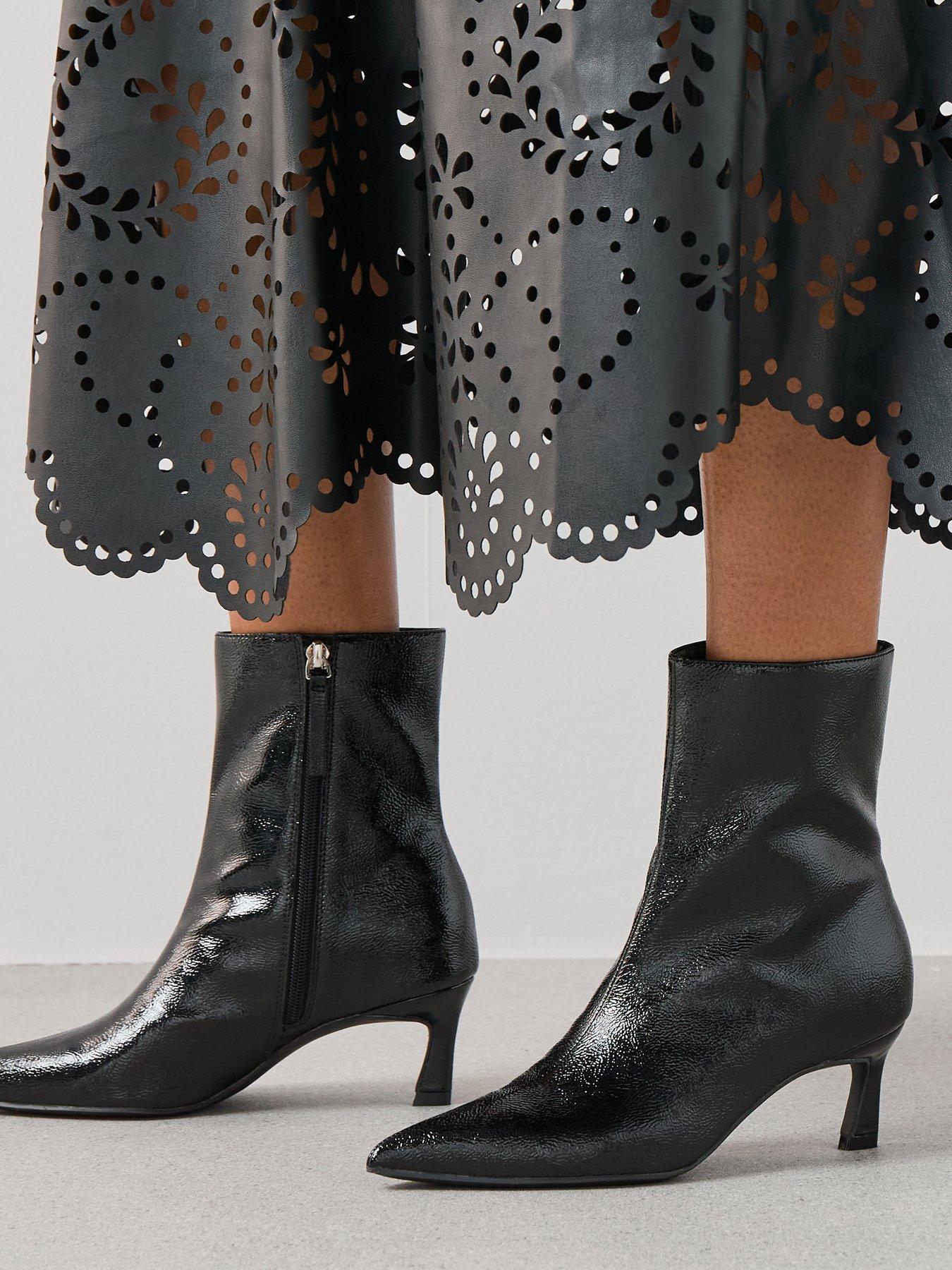 undefined Pointed Toe Ankle Boot - Black