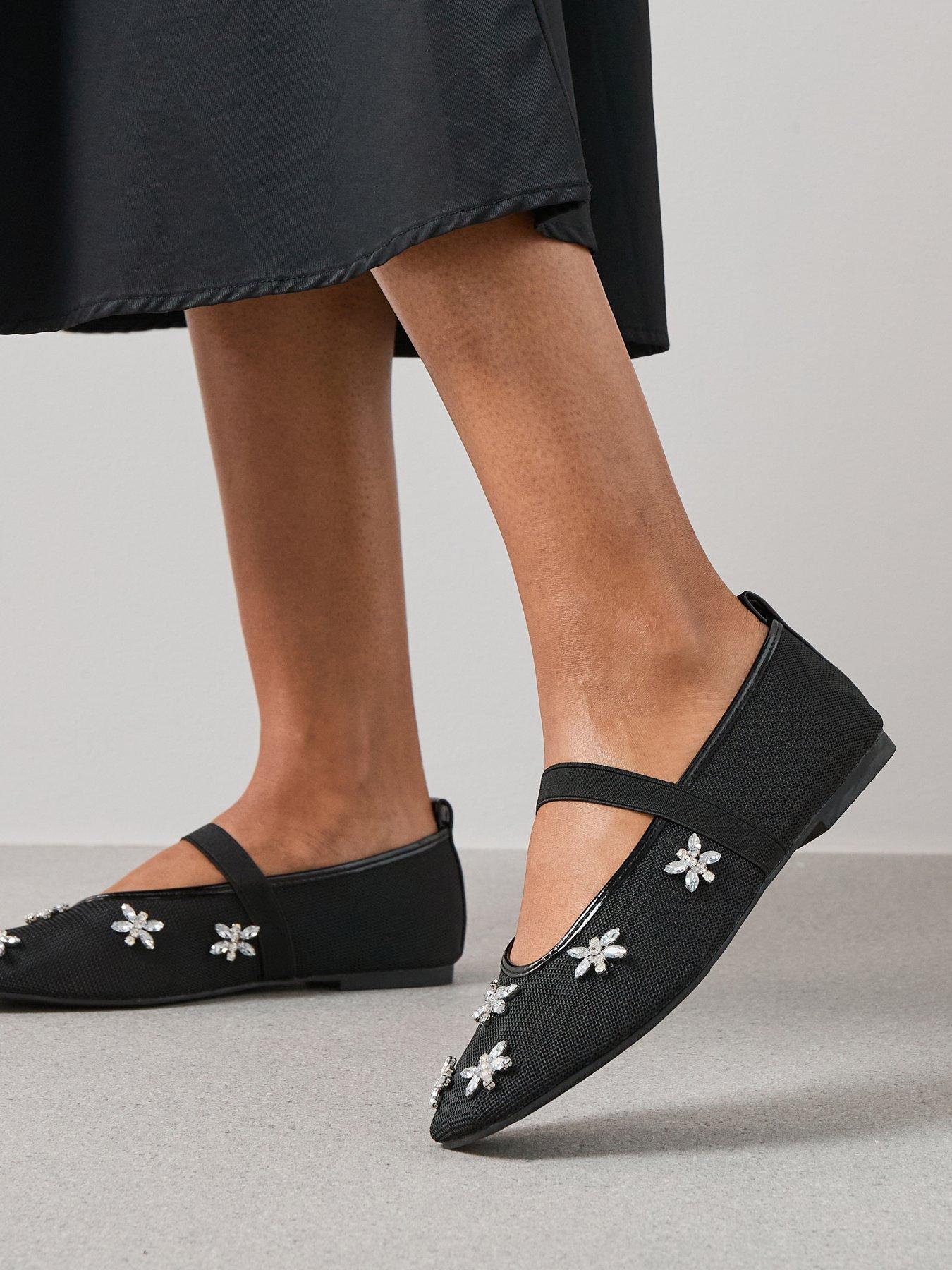 the-very-collection-diamante-ballerina-black