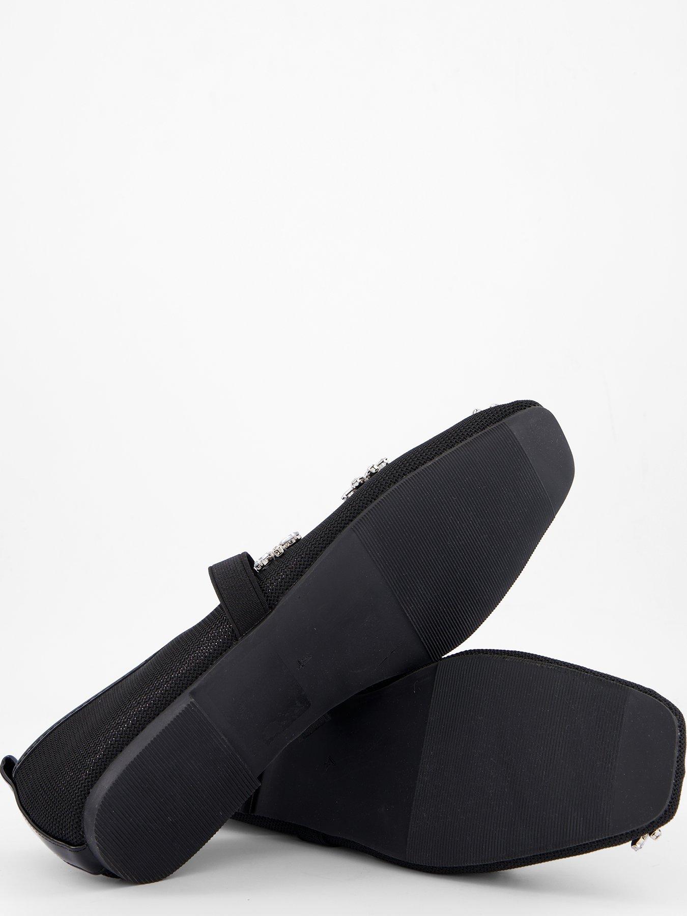 Image 5 of 7 of The Very Collection Diamante Ballerina - Black