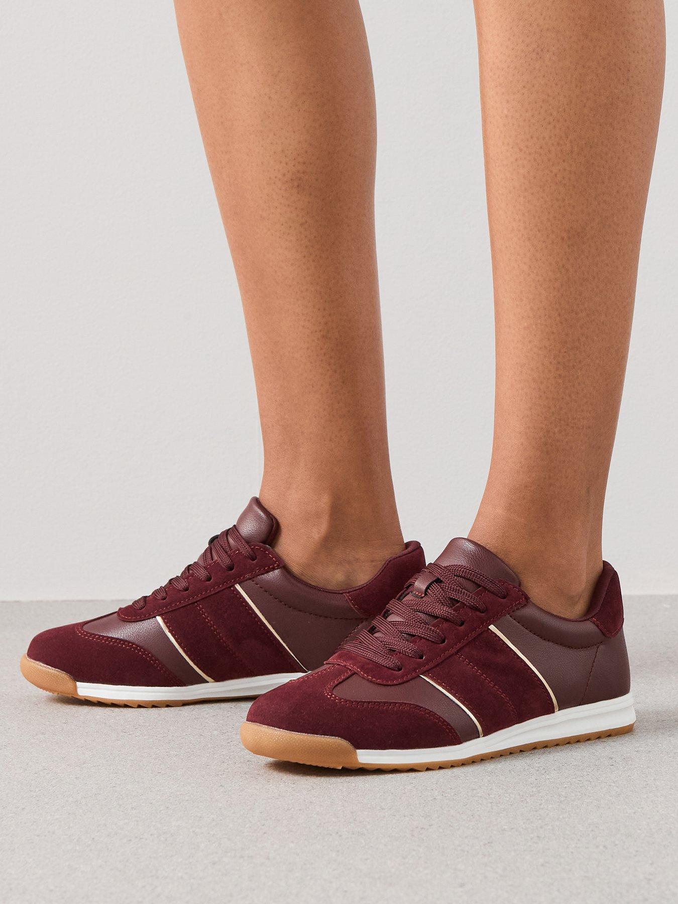 undefined Burgundy Trainers