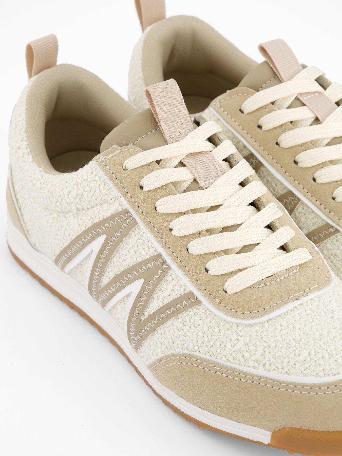 Image 6 of 7 of The Very Collection Textured Side Stripe Trainer&nbsp;- Cream
