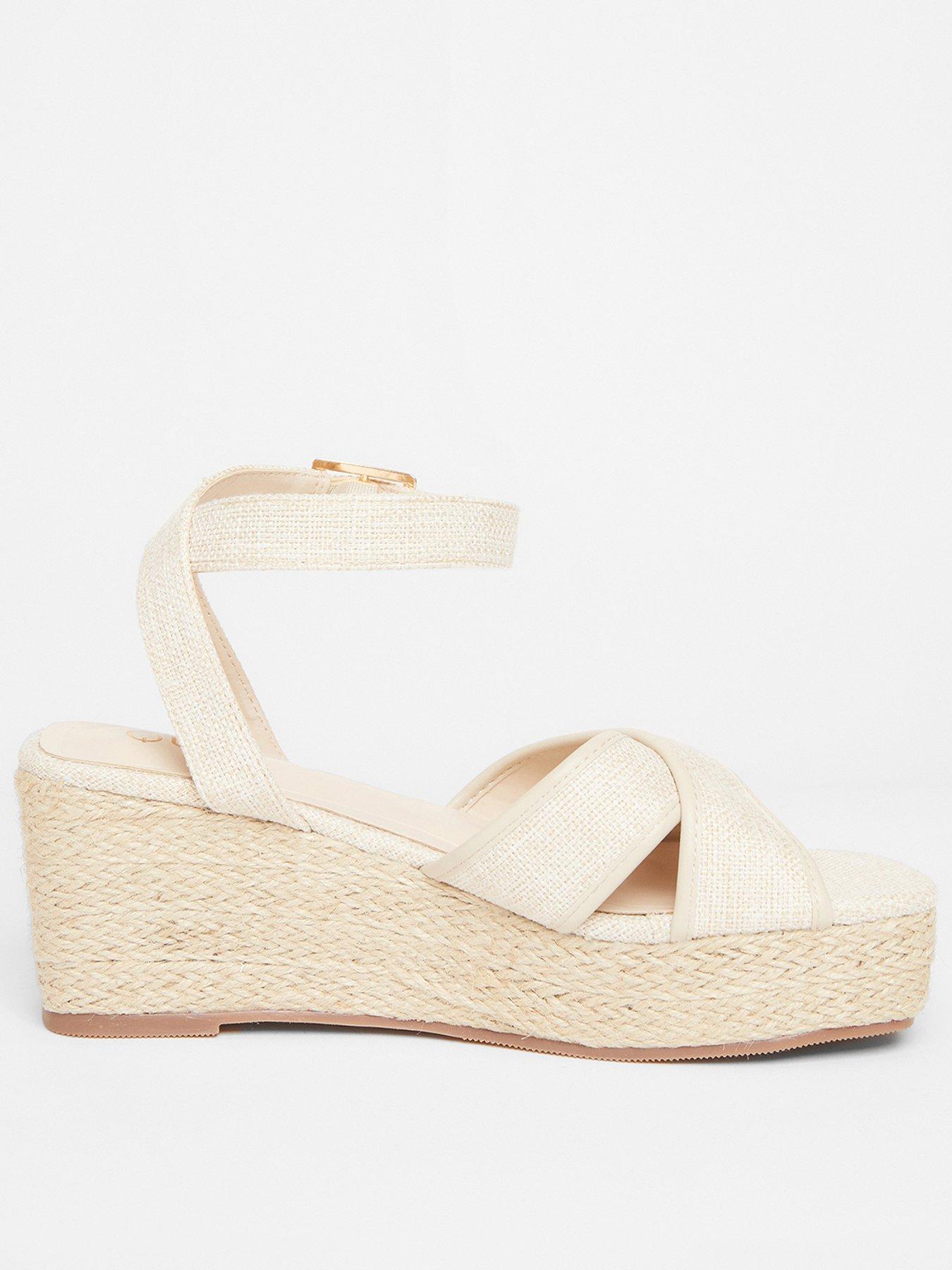 undefined Natural Cross Strap Wedges