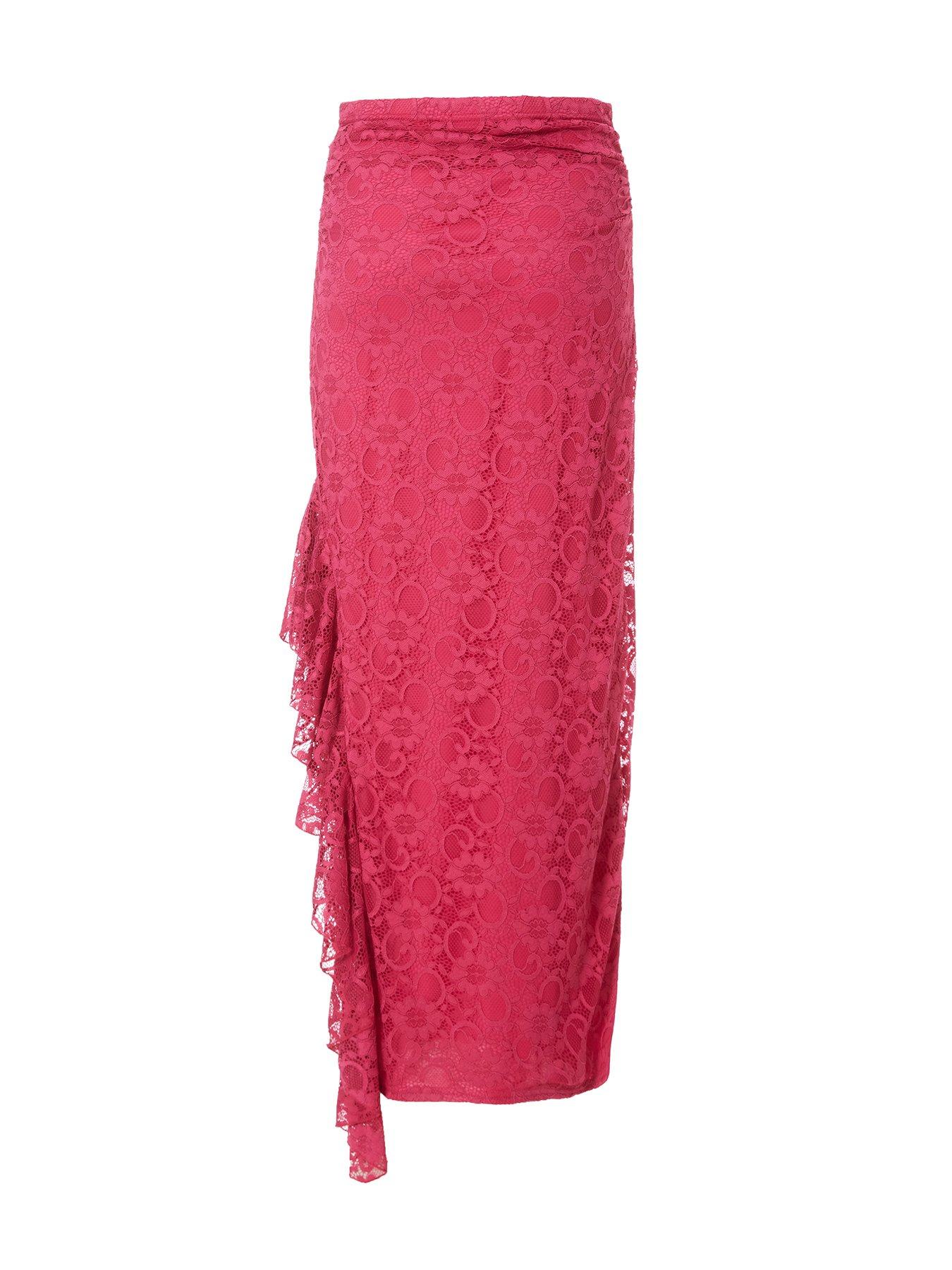  image of quiz-hot-pink-lace-maxi-skirt