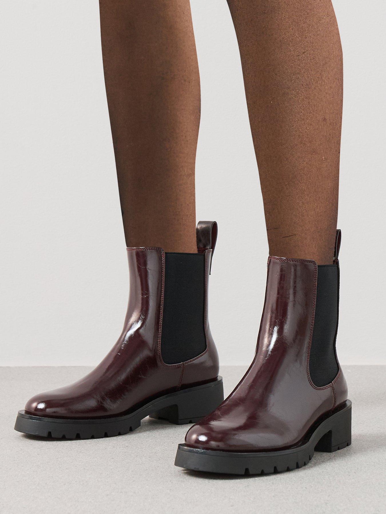 undefined Chunky Chelsea Ankle Boot - Red
