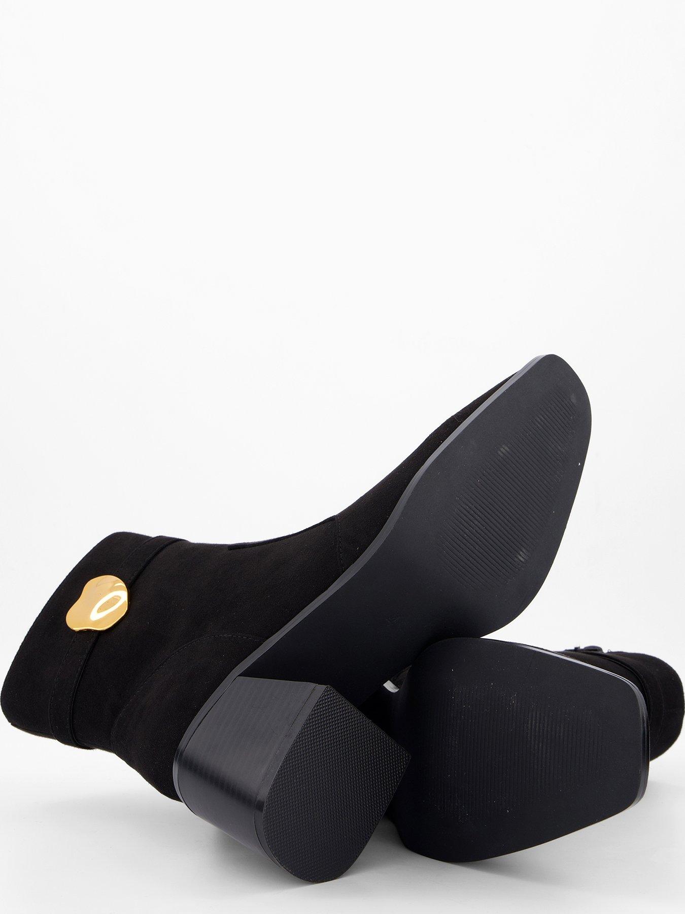 Image 5 of 7 of The Very Collection Block Heel Ankle Boots - Black