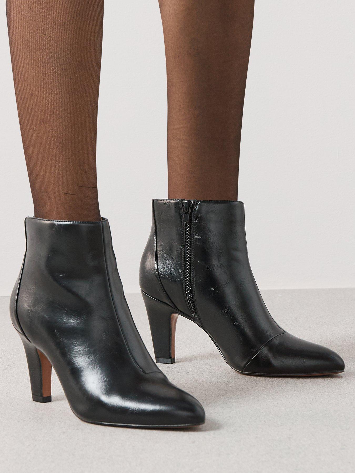 undefined Round Toe Ankle Boot - Black