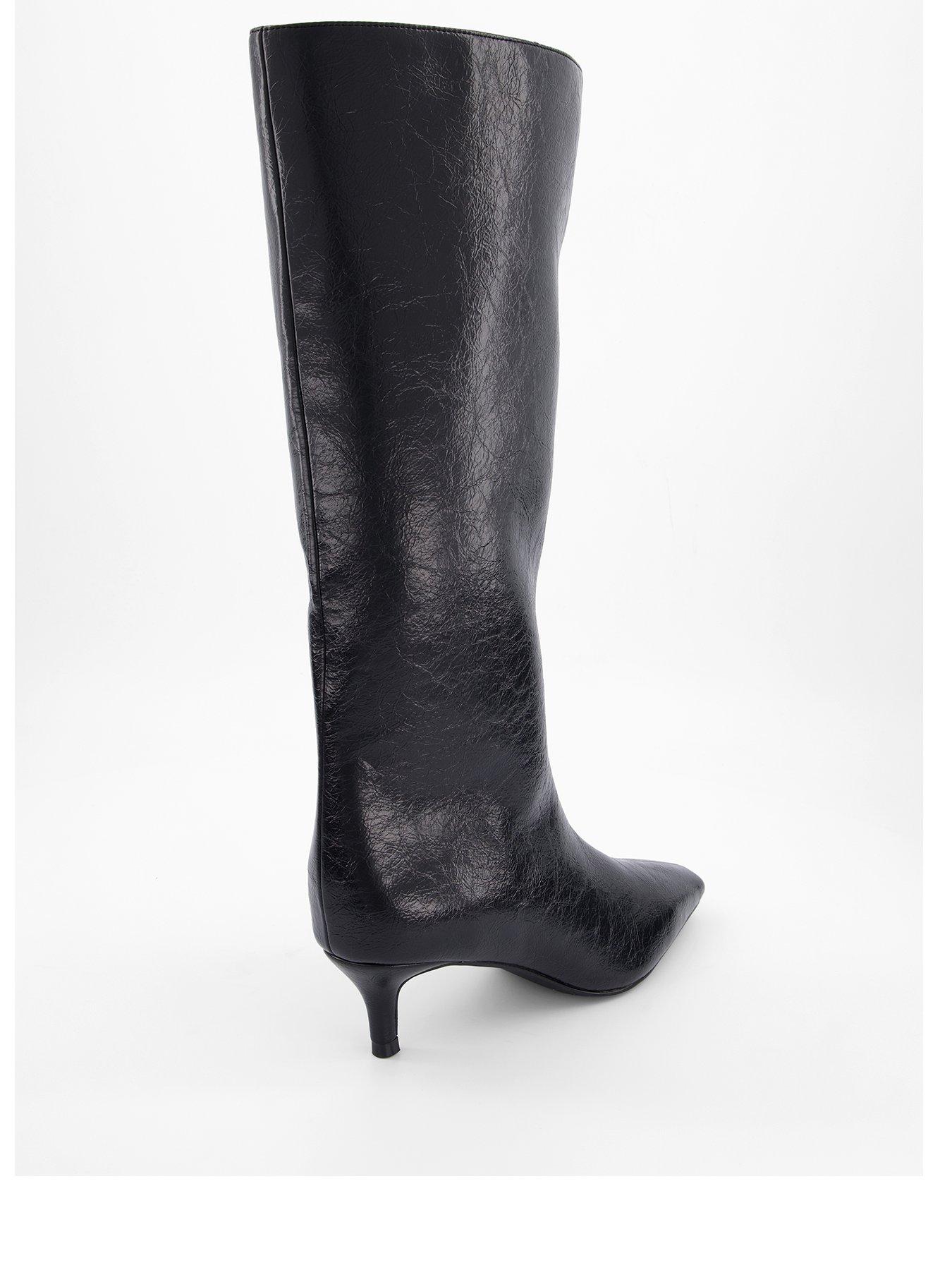 Image 3 of 6 of V by Very Chiselled ToeKnee High Boot - Black
