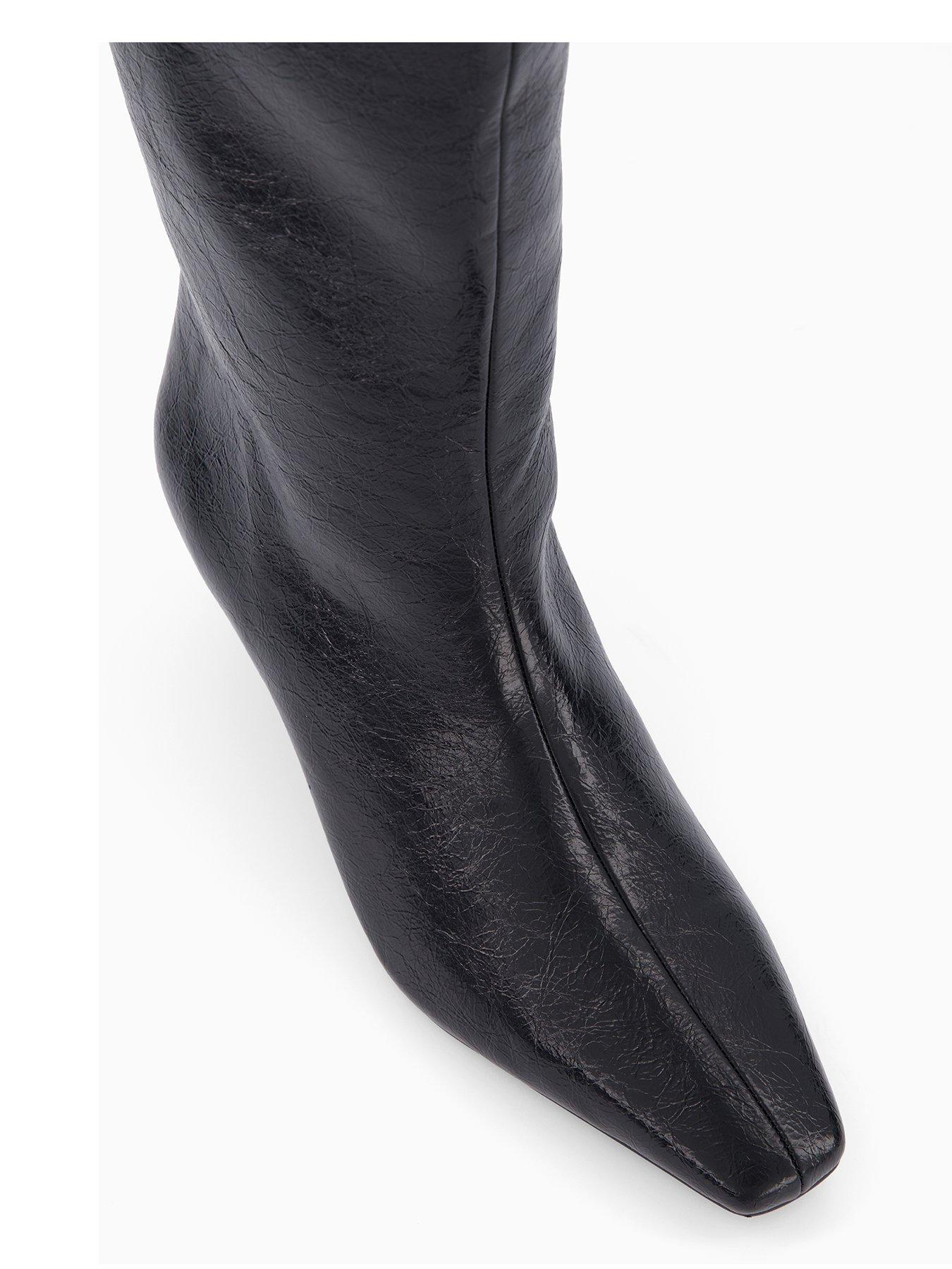 Image 4 of 6 of V by Very Chiselled ToeKnee High Boot - Black