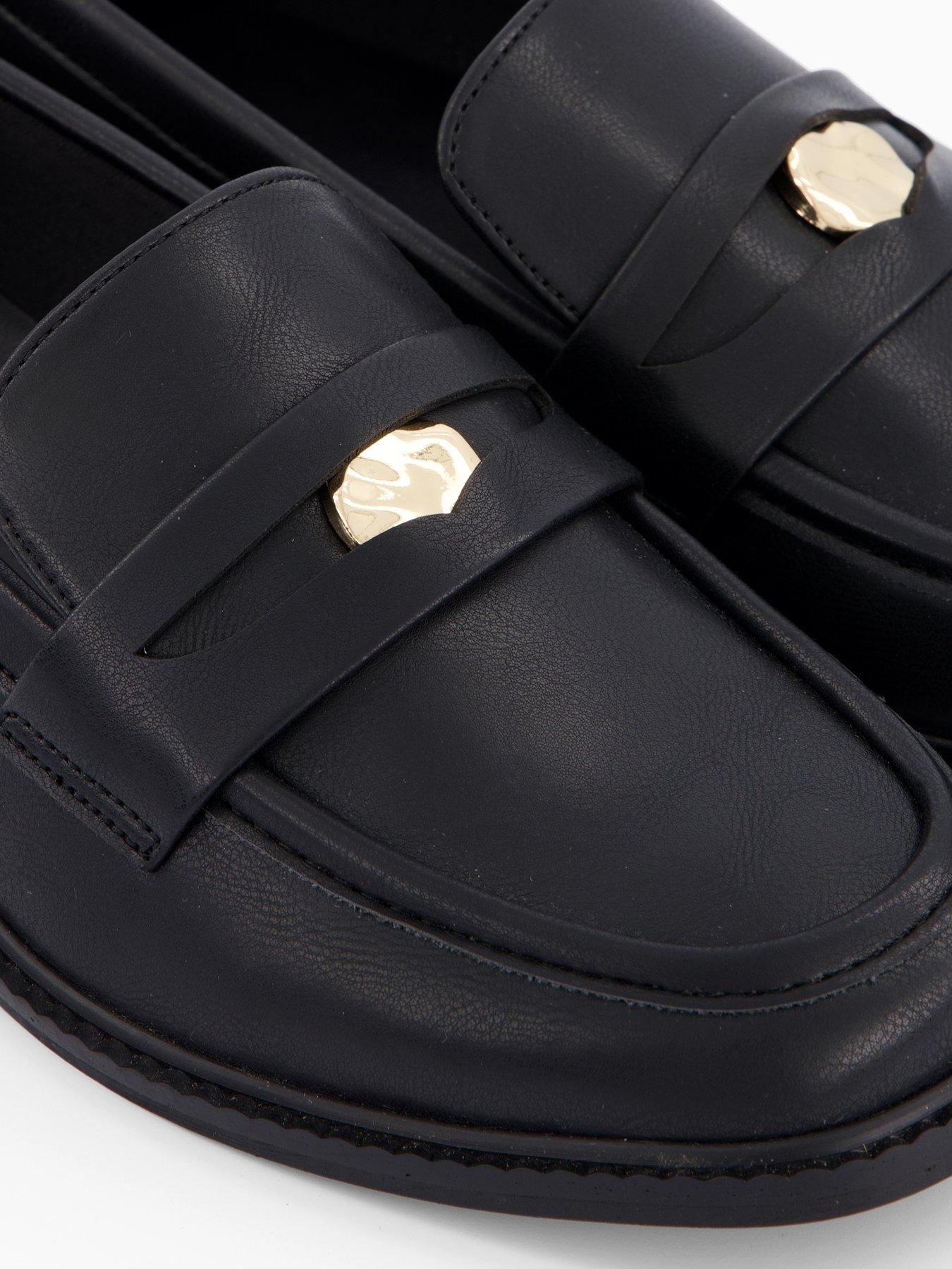 Image 6 of 7 of The Very Collection Wide Fit Penny Loafer - Black