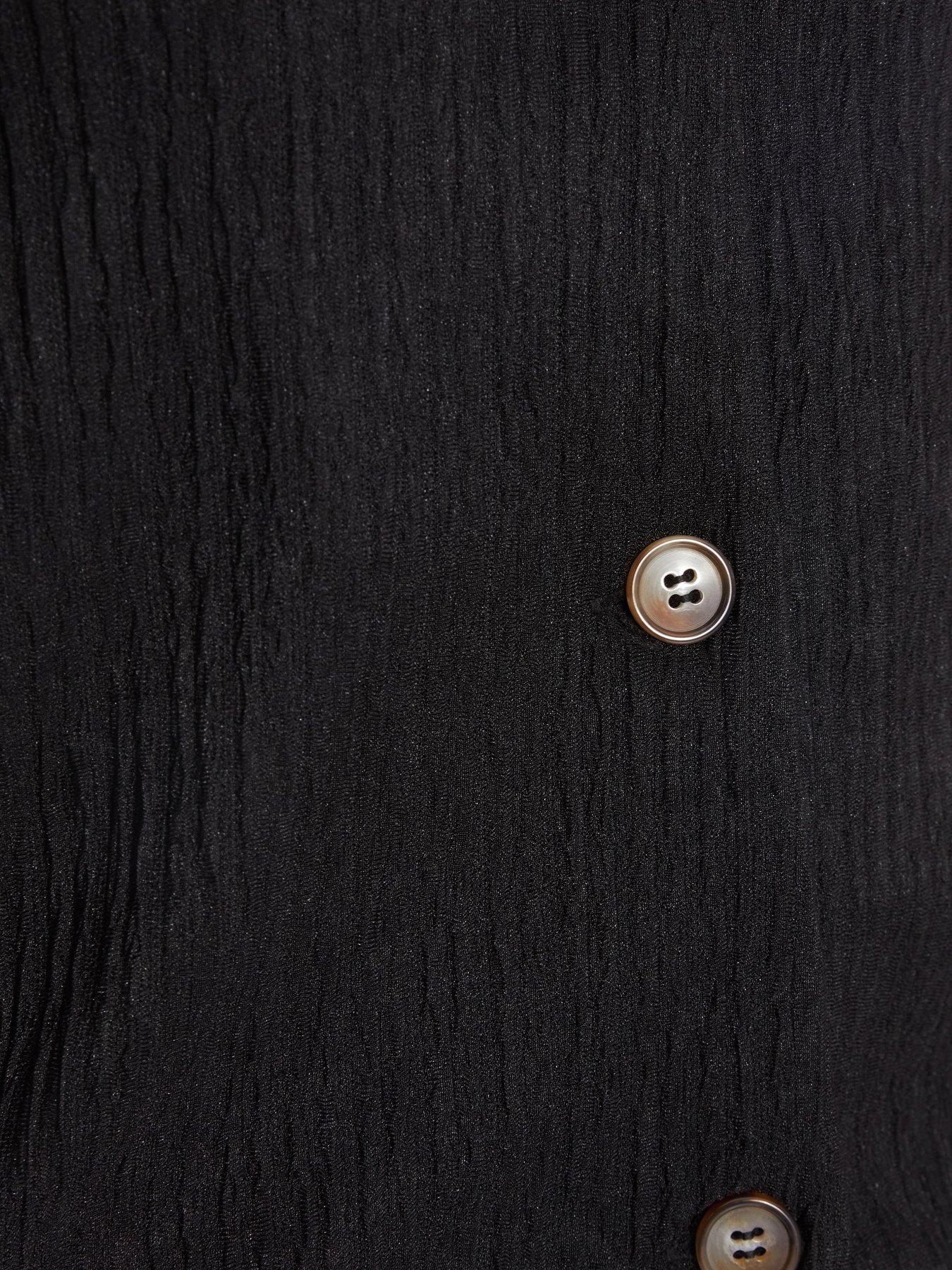  image of quiz-black-v-neck-textured-waistcoat