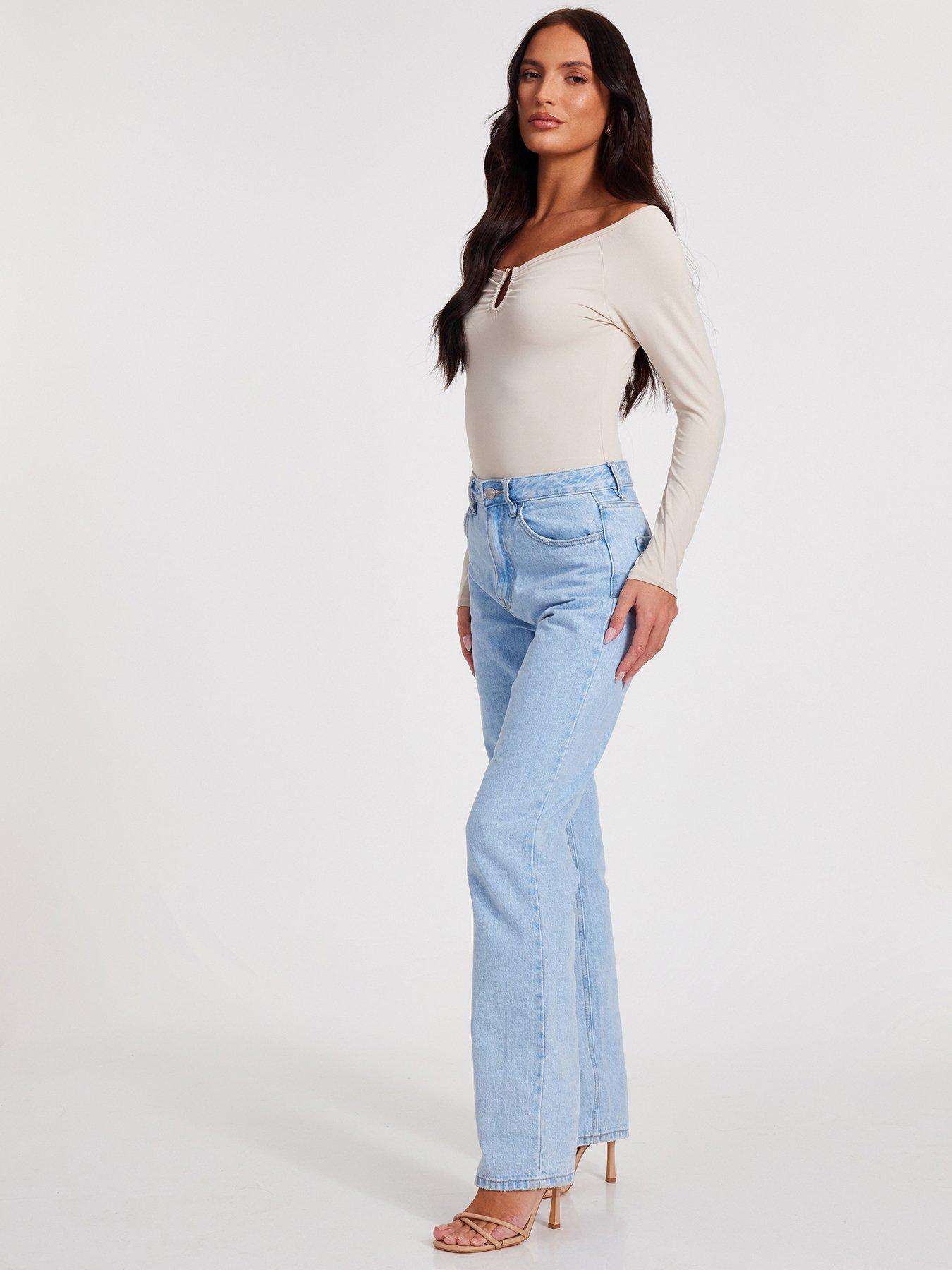  image of quiz-cream-bardot-bodysuit