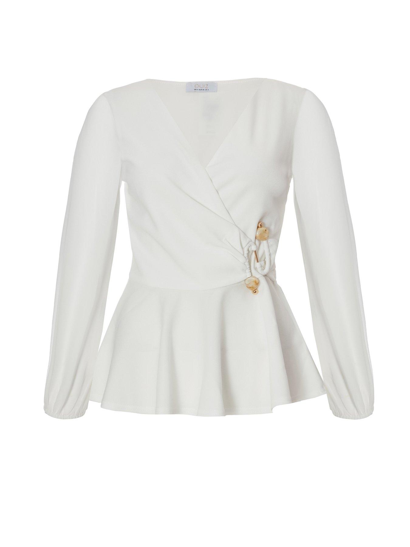  image of quiz-cream-wrap-front-buckle-top