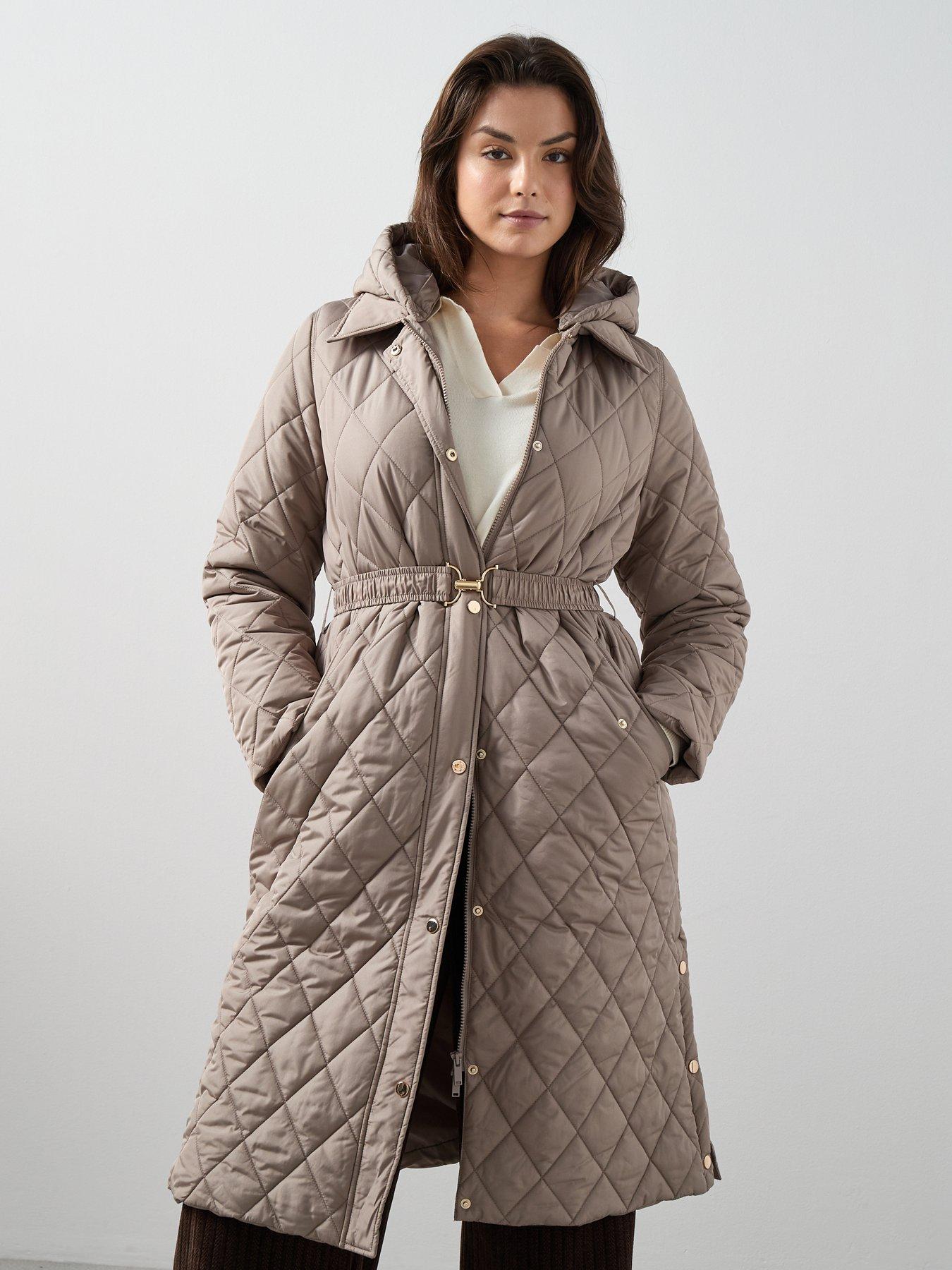 Image 5 of 6 of The Very Collection Curve Quilted Belted Coat