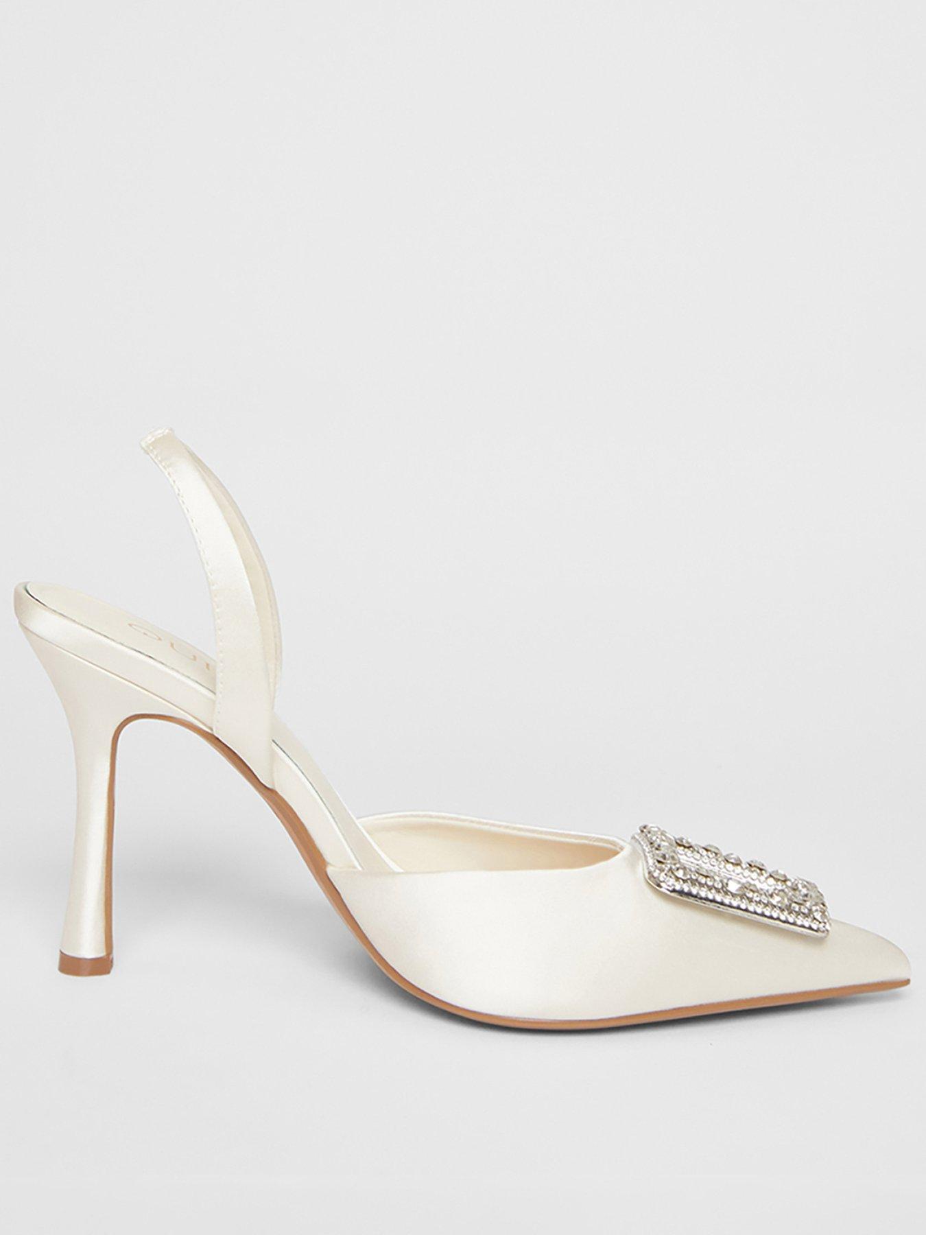  image of quiz-bridal-white-brooch-court-heels