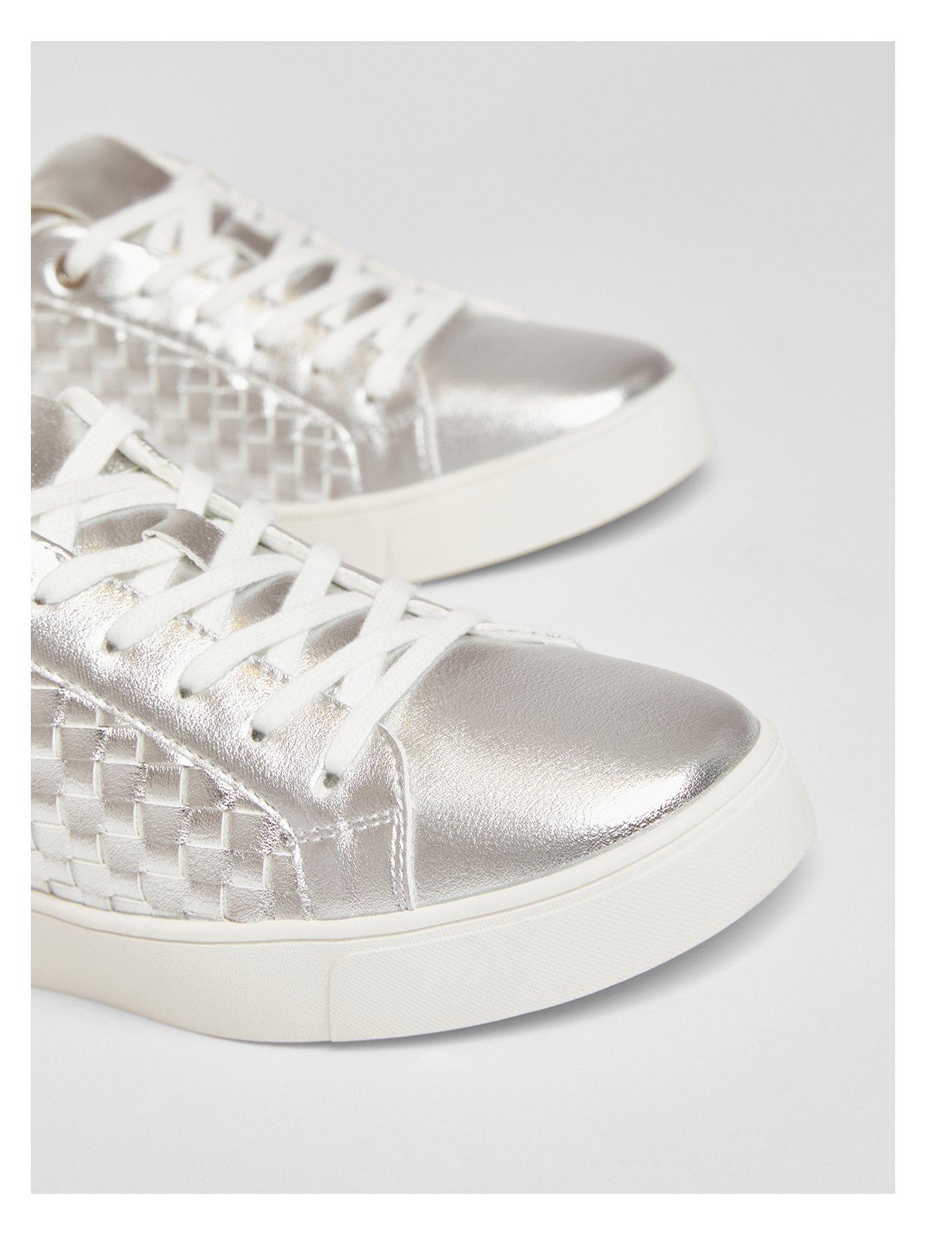 Image 5 of 5 of Quiz Silver Woven Trainers