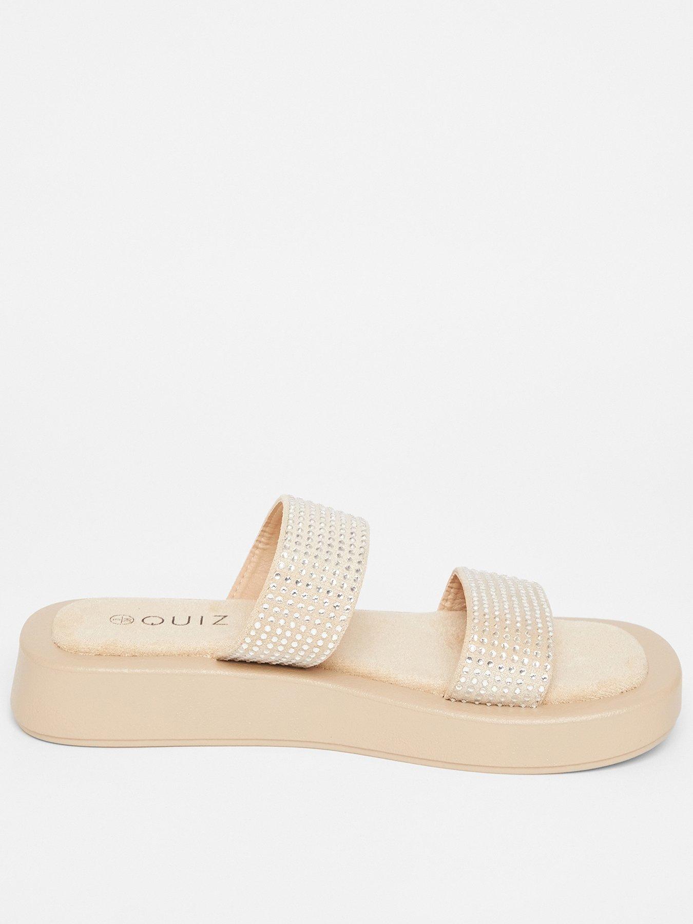 quiz-nude-diamante-flatform-sandals