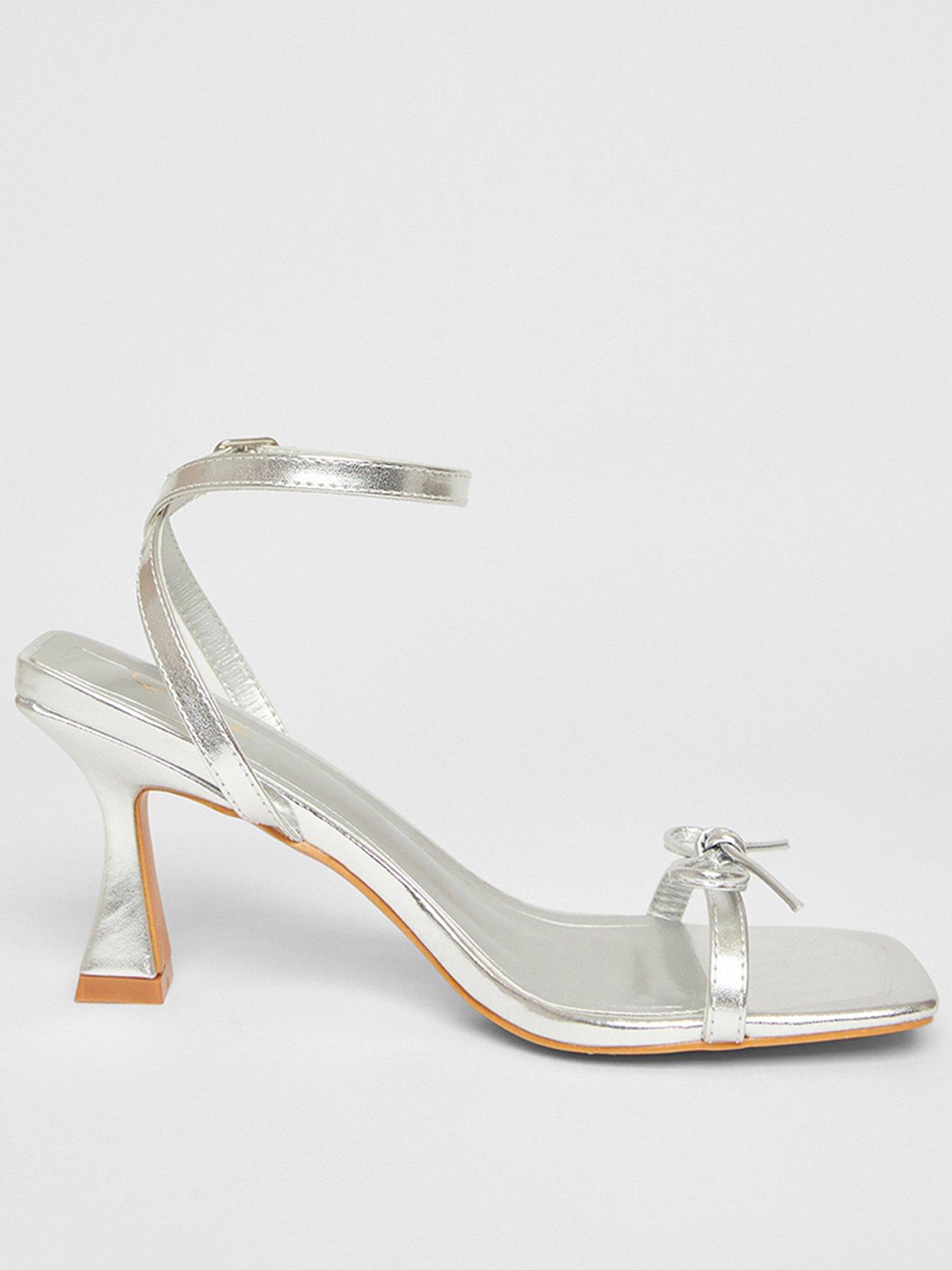  image of quiz-silver-bow-detail-heels