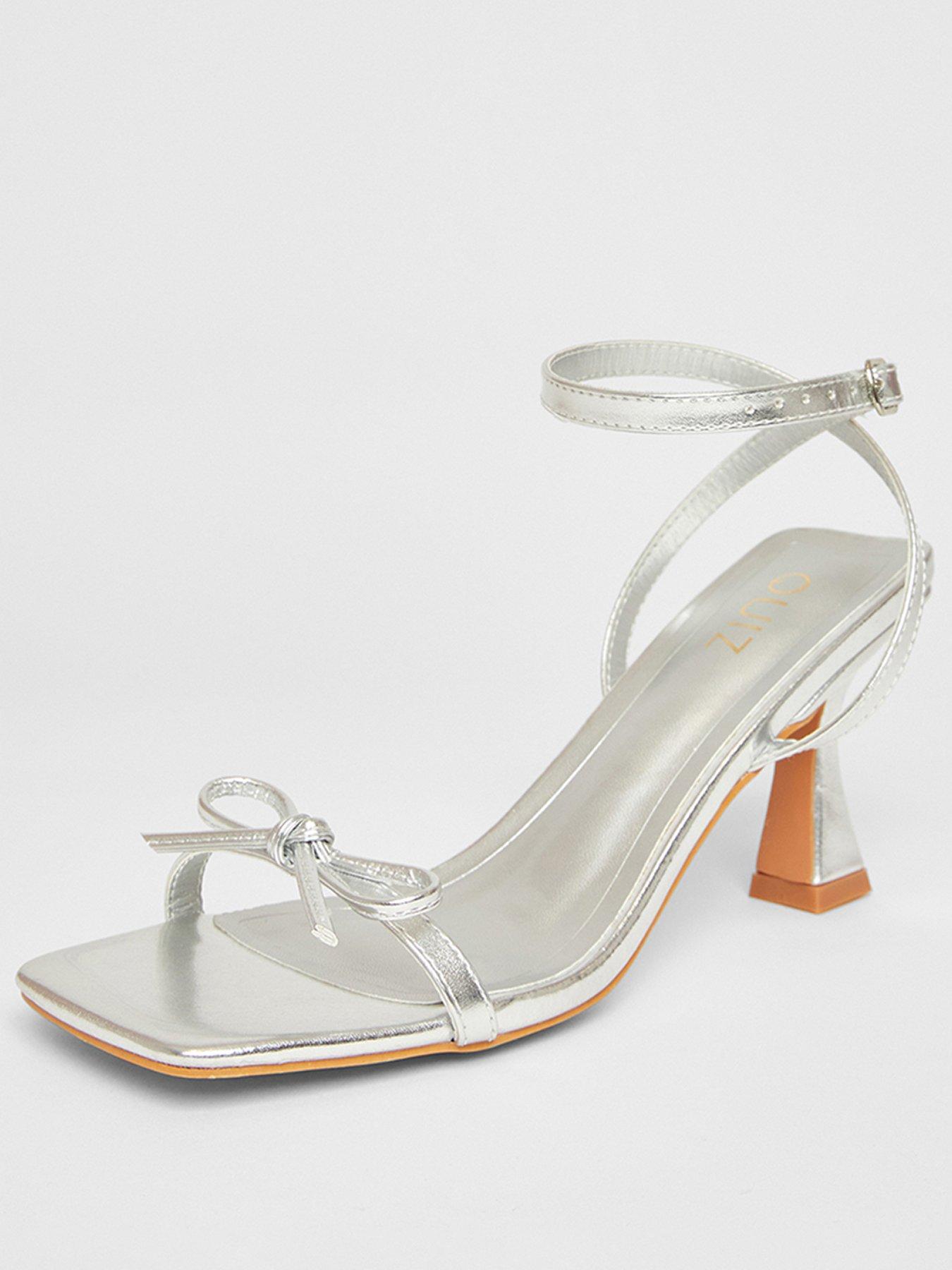  image of quiz-silver-bow-detail-heels